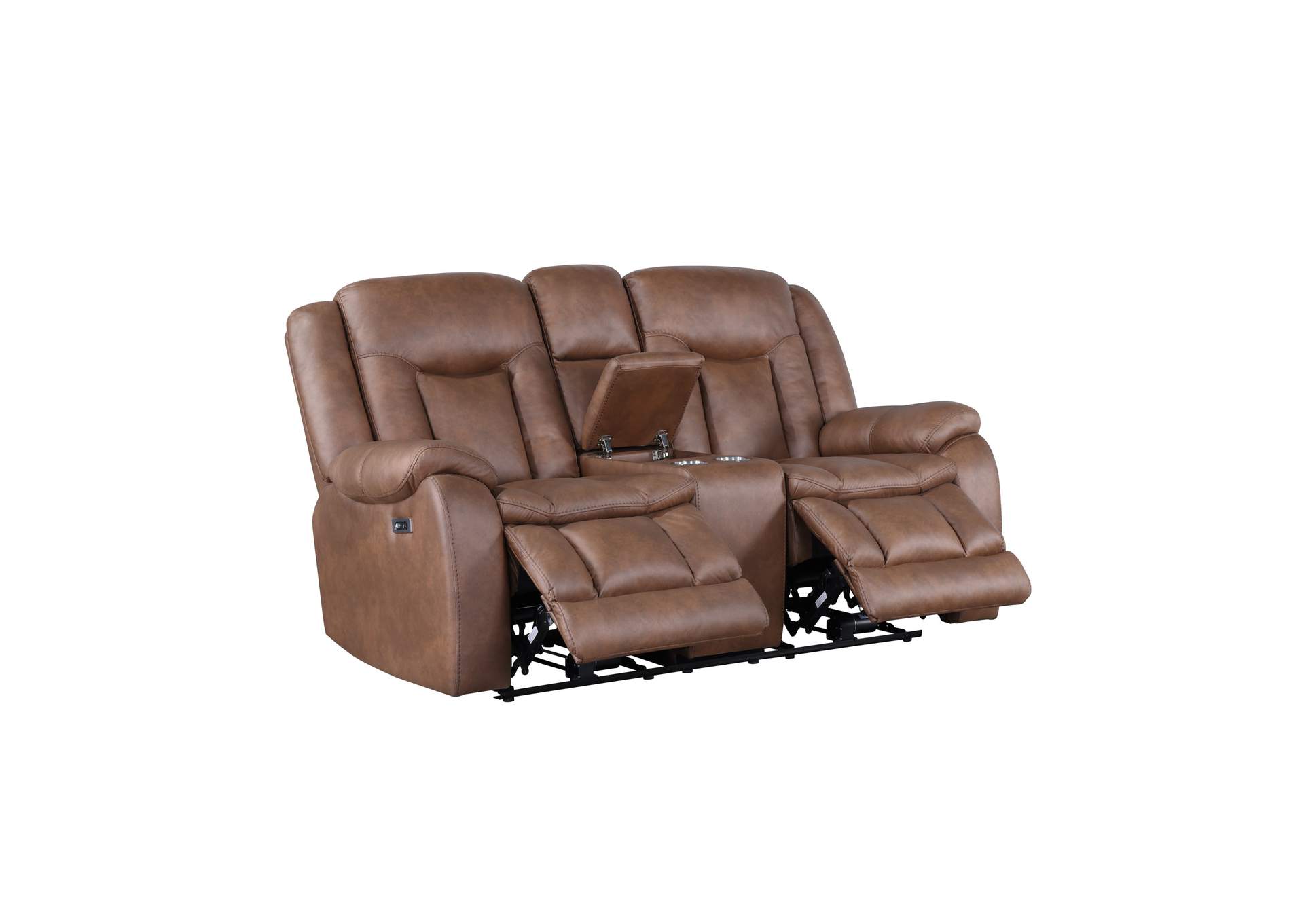 MORELLO 3 PIECE POWER 1 SOFA, LOVESEAT AND RECLINER WITH POWER FOOT REST - BROWN