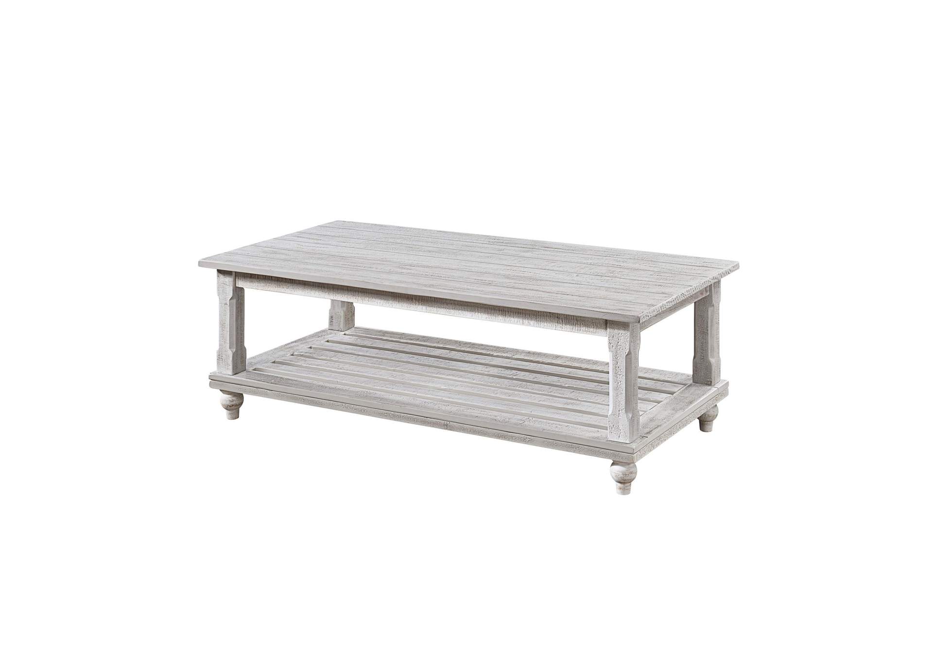 CADE 3 PIECE OCCASIONAL SET - 1 COFFEE AND 2 END TABLES - WHITE image 1