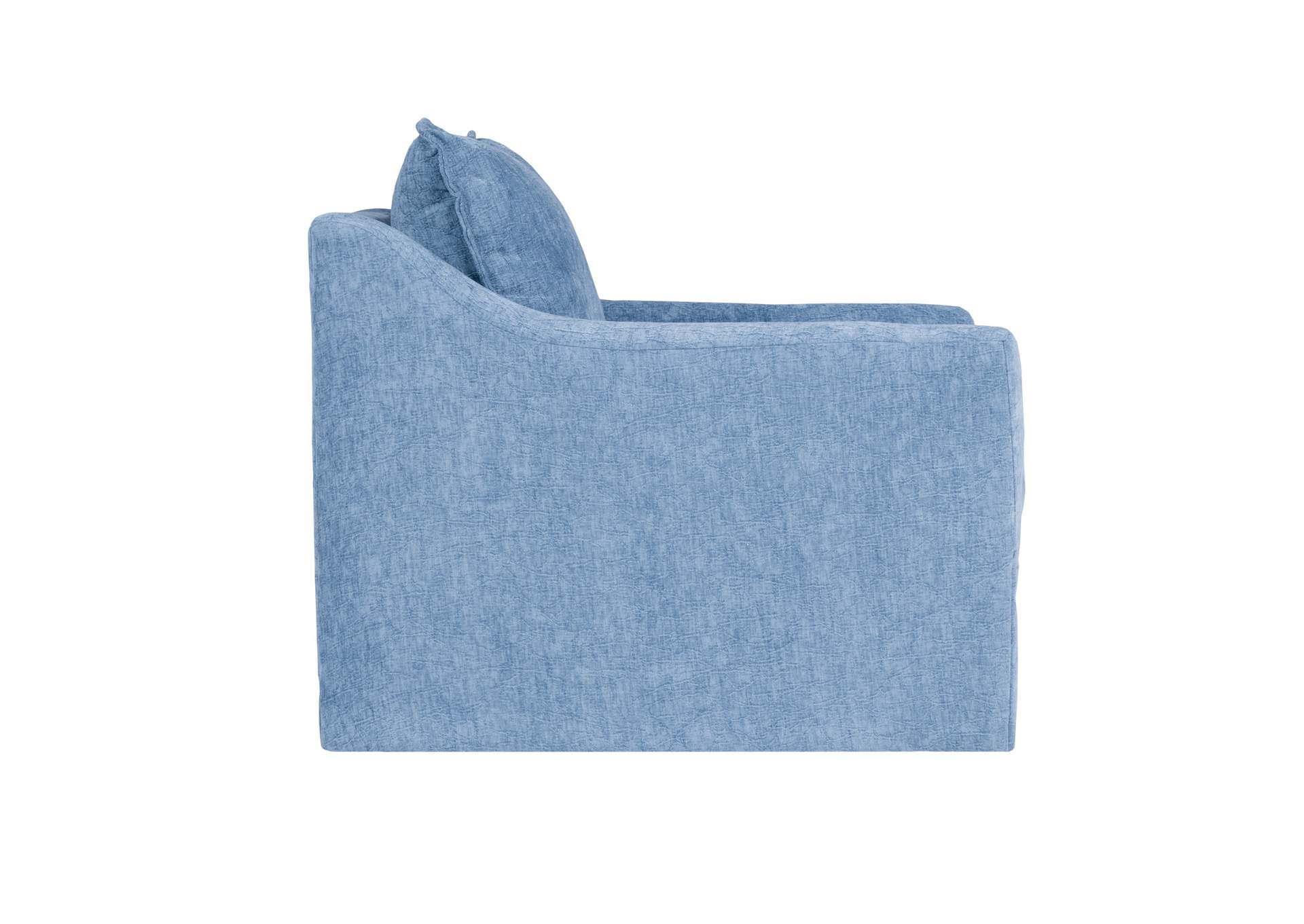 Sylvie Swivel Chair - Blue Slate