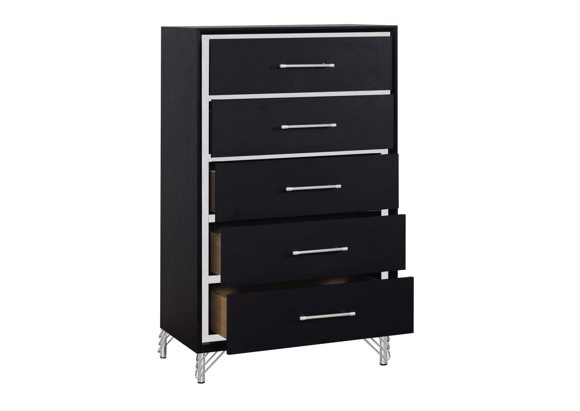 AVA 5 DRAWER CHEST - EBONY image 4