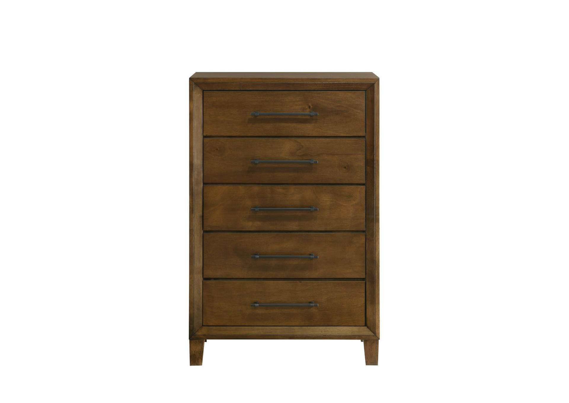 BALLARD 5 DRAWER CHEST - WALNUT image 3
