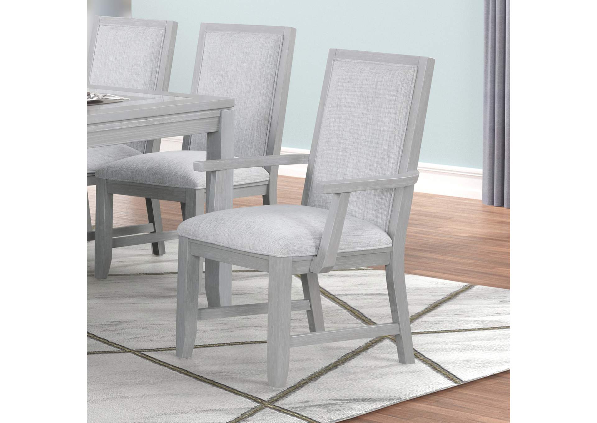 FIONA DINING ARM CHAIR - 2 PER CARTON - MIST GRAY