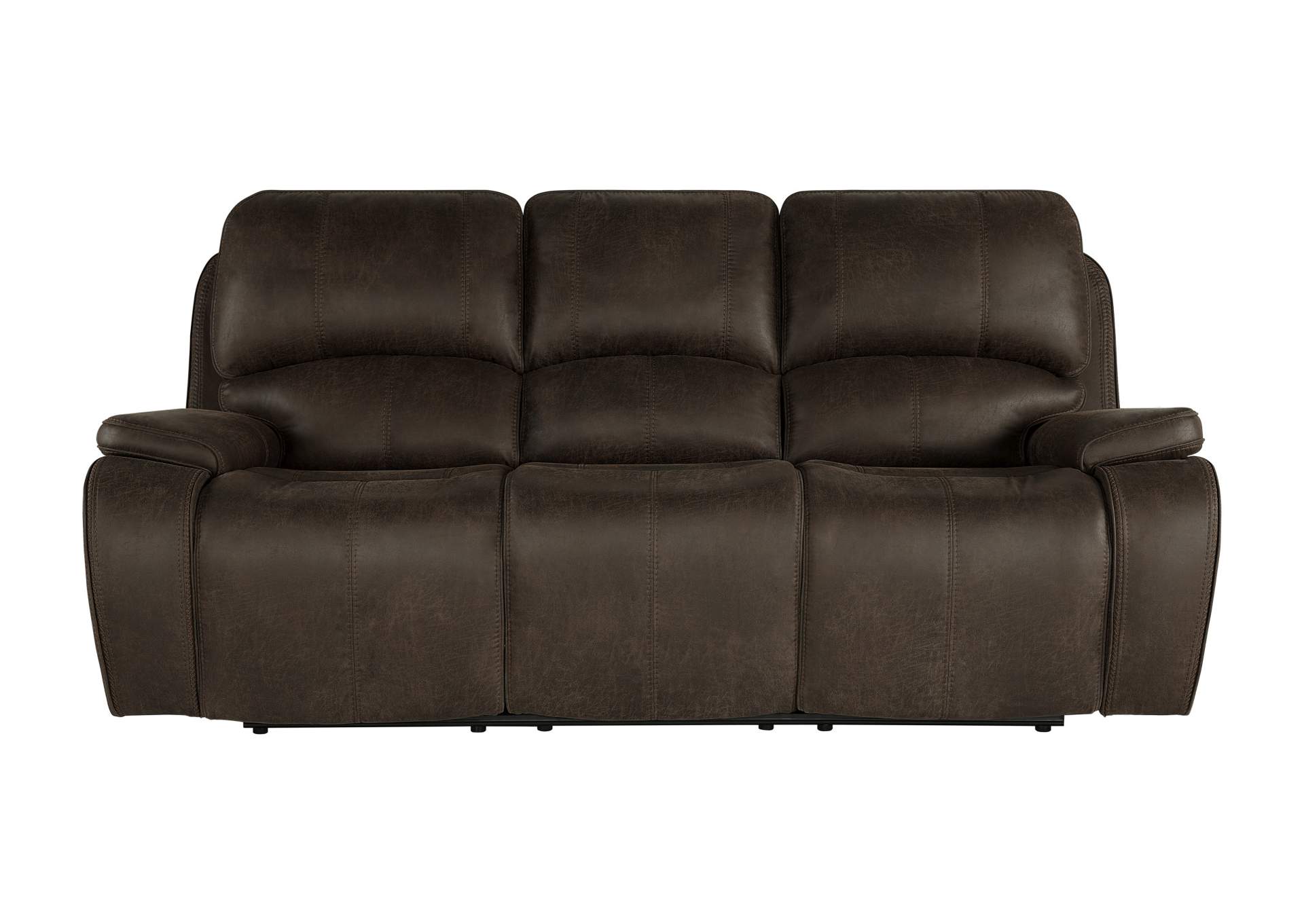 Brookings Sofa With Dual Recliner - Brown