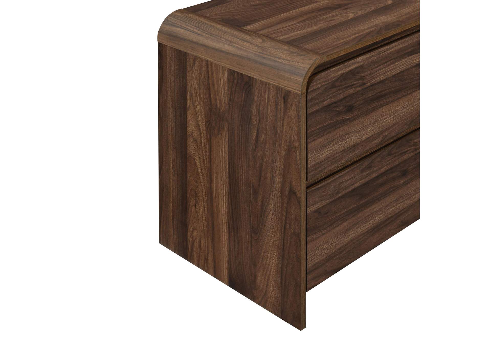 MARA TWO DRAWER END TABLE - BEDSIDE TABLE - WALNUT image 5