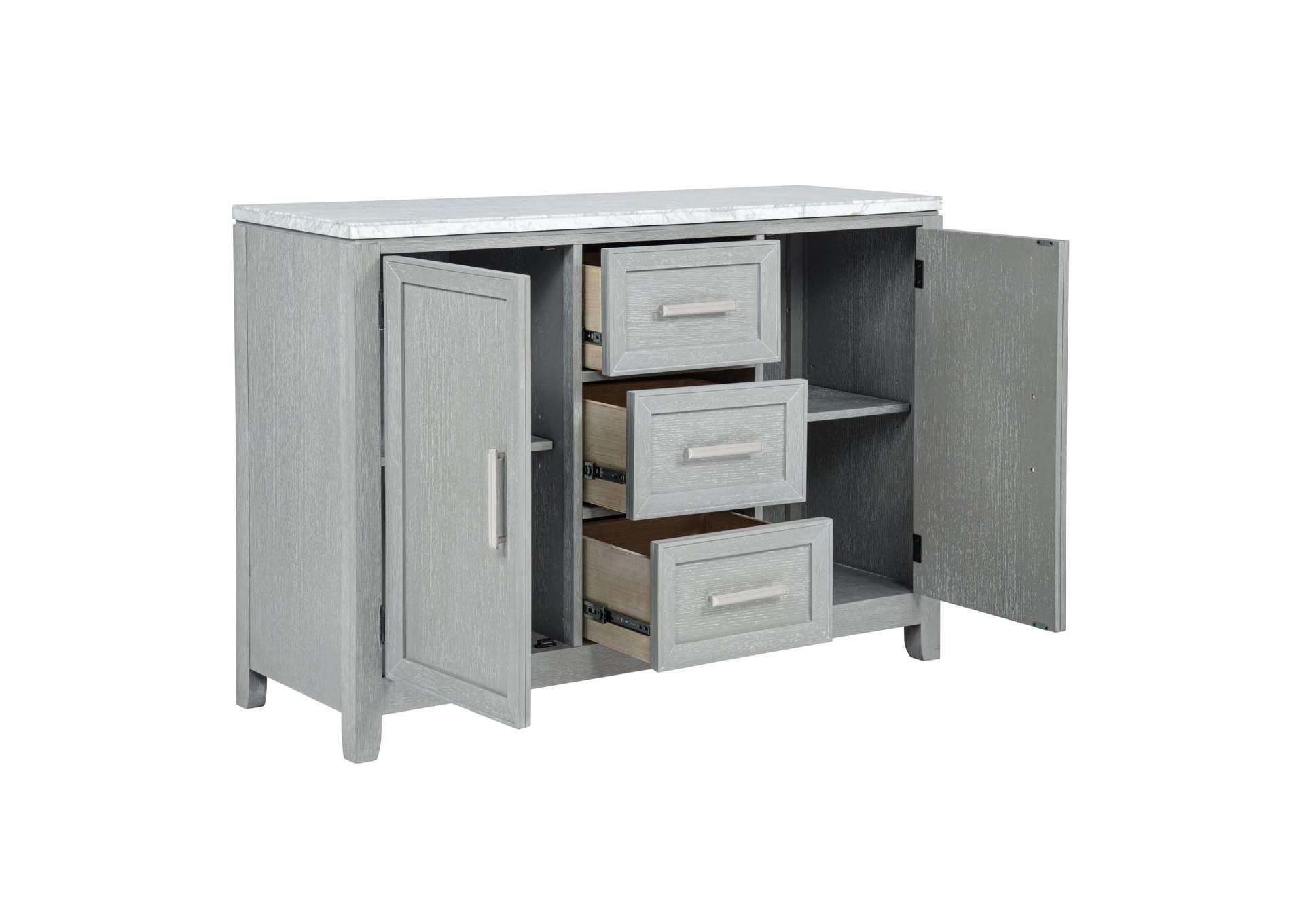 FIONA MARBLE TOP DINING BUFFET - SERVER - MIST GRAY image 5