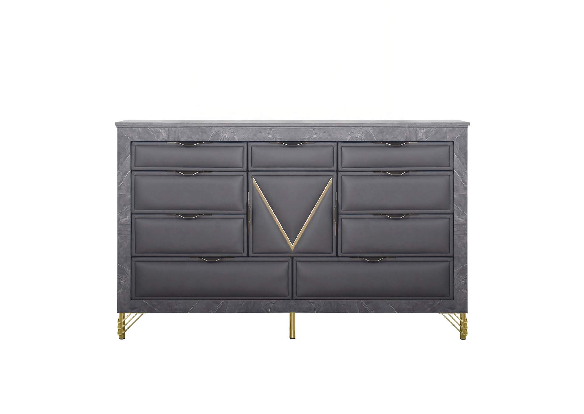 SYMMETRY 10 DRAWER DRESSER - CHARCOAL image 3