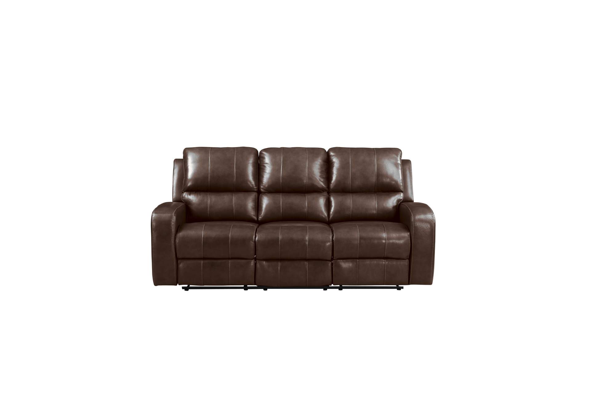 Linton Leather Power 1 - 2 Piece Set Sofa - Love Power Foot Rest - Brown