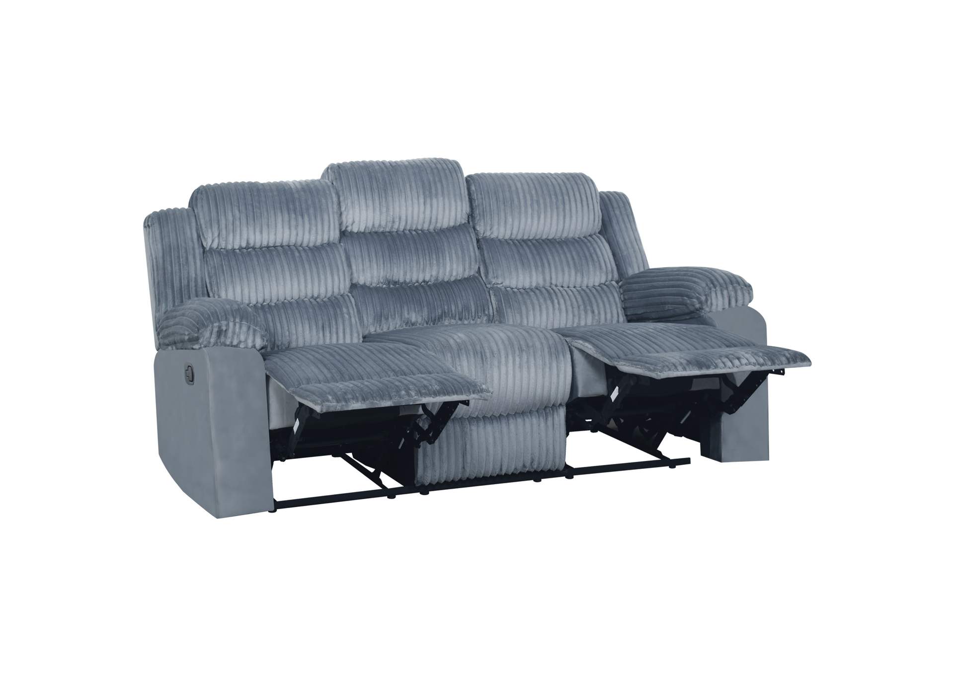 WILLOW SOFA WITH DUAL RECLINER - GRAY image 4