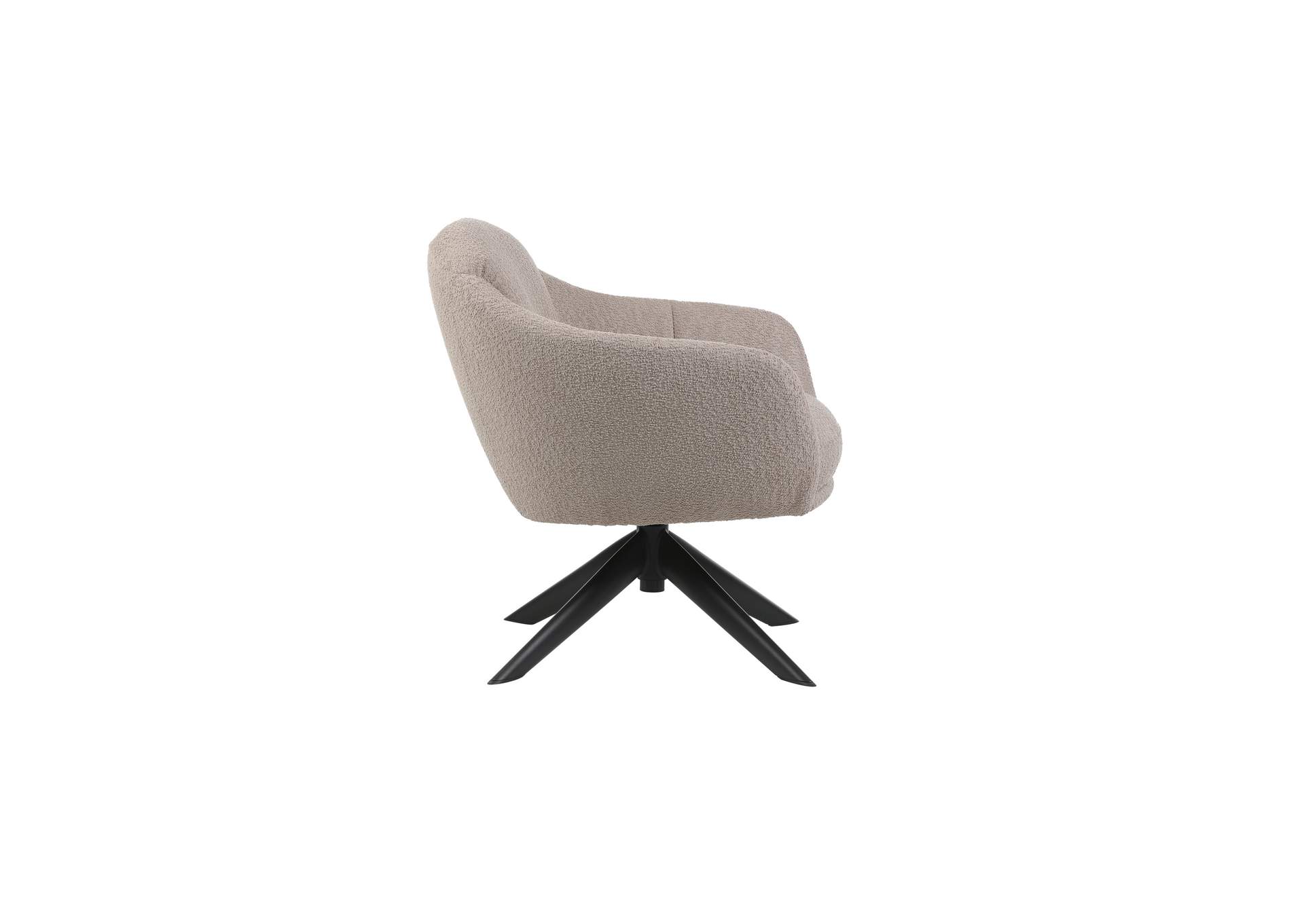 FLEMING TAUPE BOUCLE SWIVEL LOUNGE CHAIR image 4