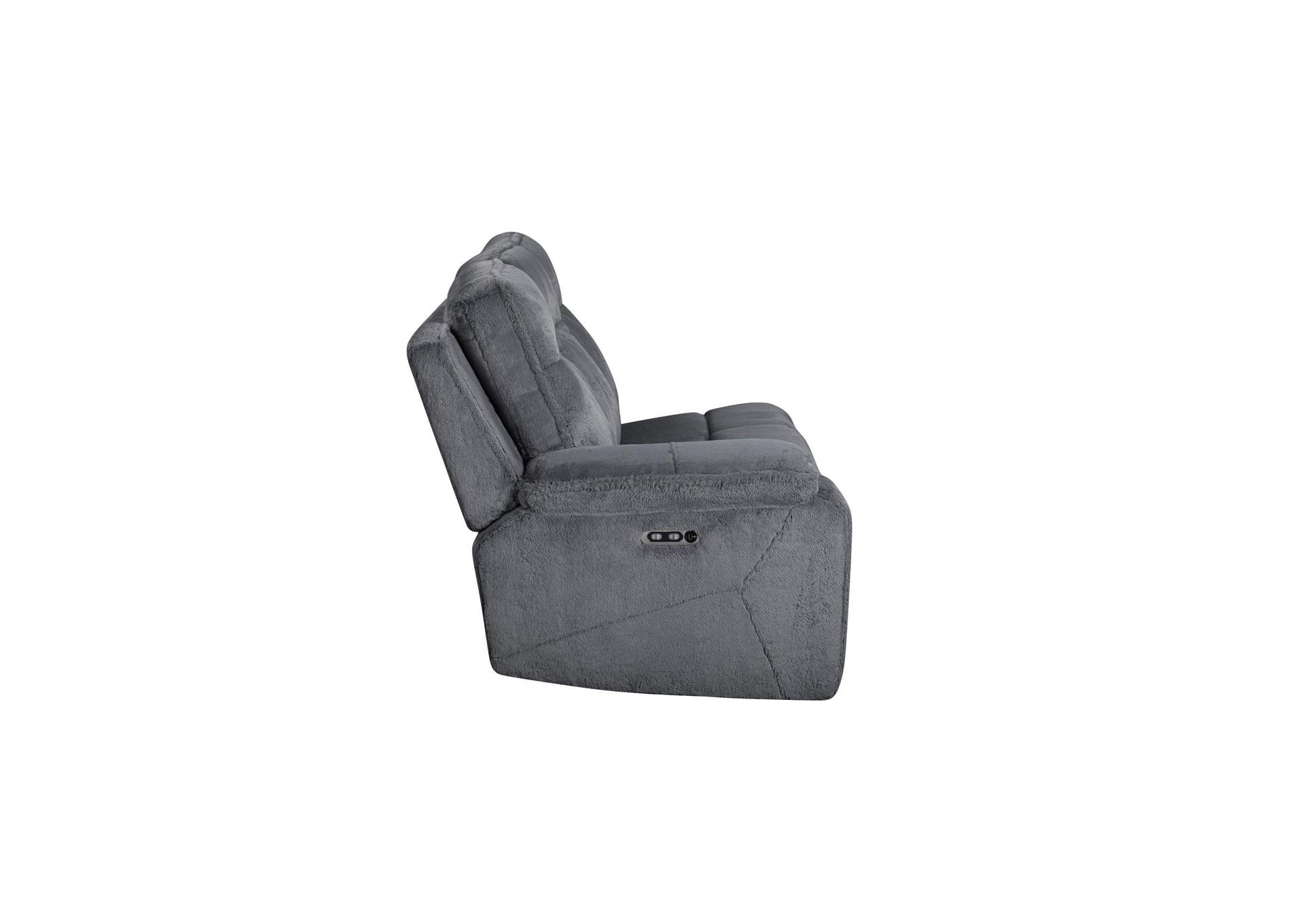 TEDDY LEFT ARM FACING SOFA WITH POWER HEAD REST AND FOOT REST - GRAY image 6