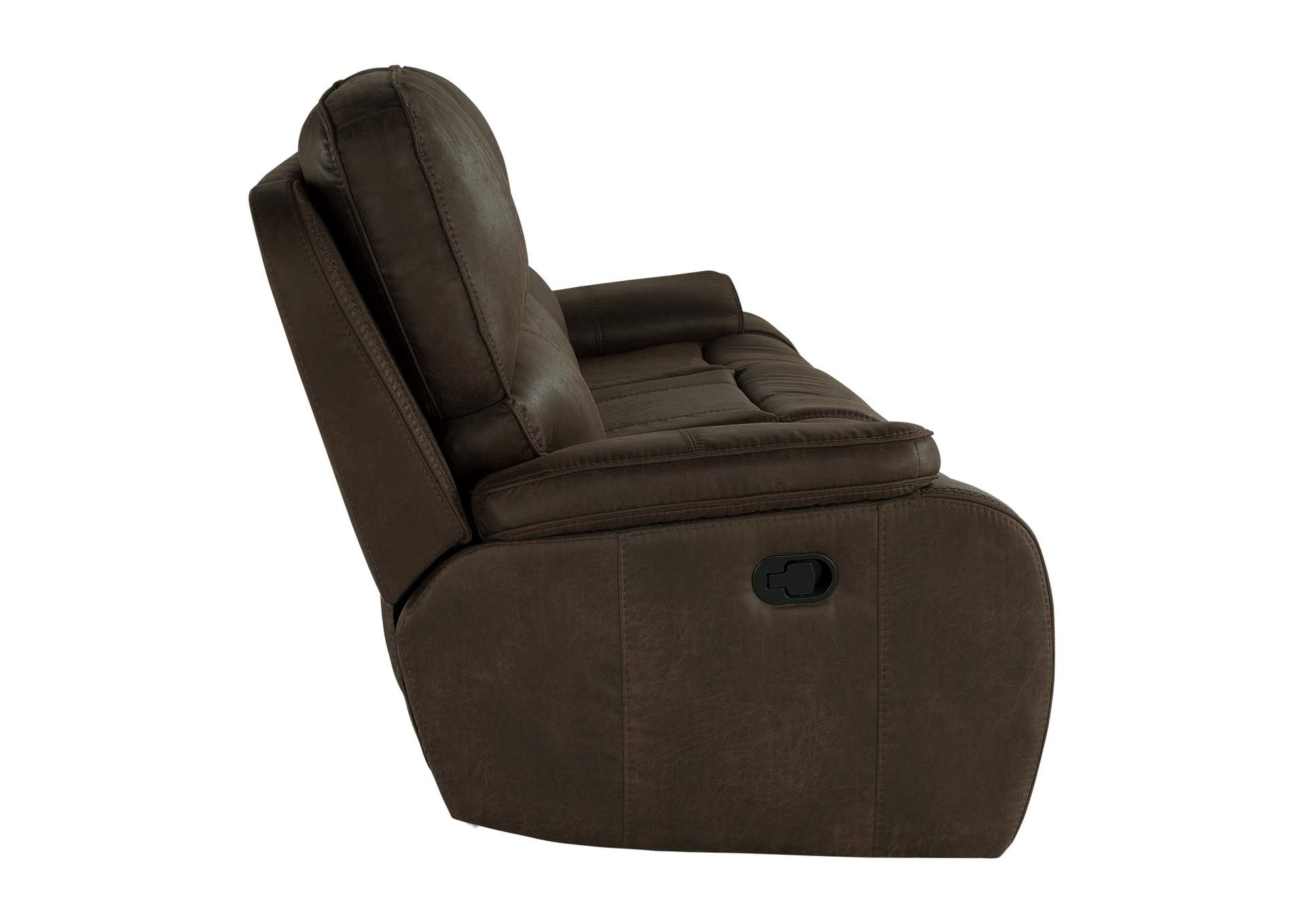 Brookings Sofa With Dual Recliner - Brown