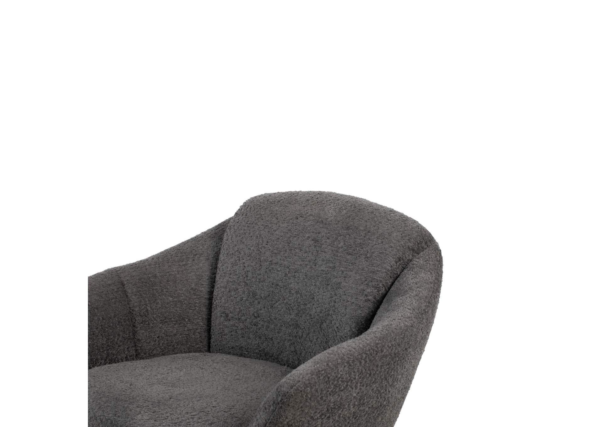 FLEMING BOUCLE SWIVEL LOUNGE CHAIR - 1 PER CARTON - GRAY image 8