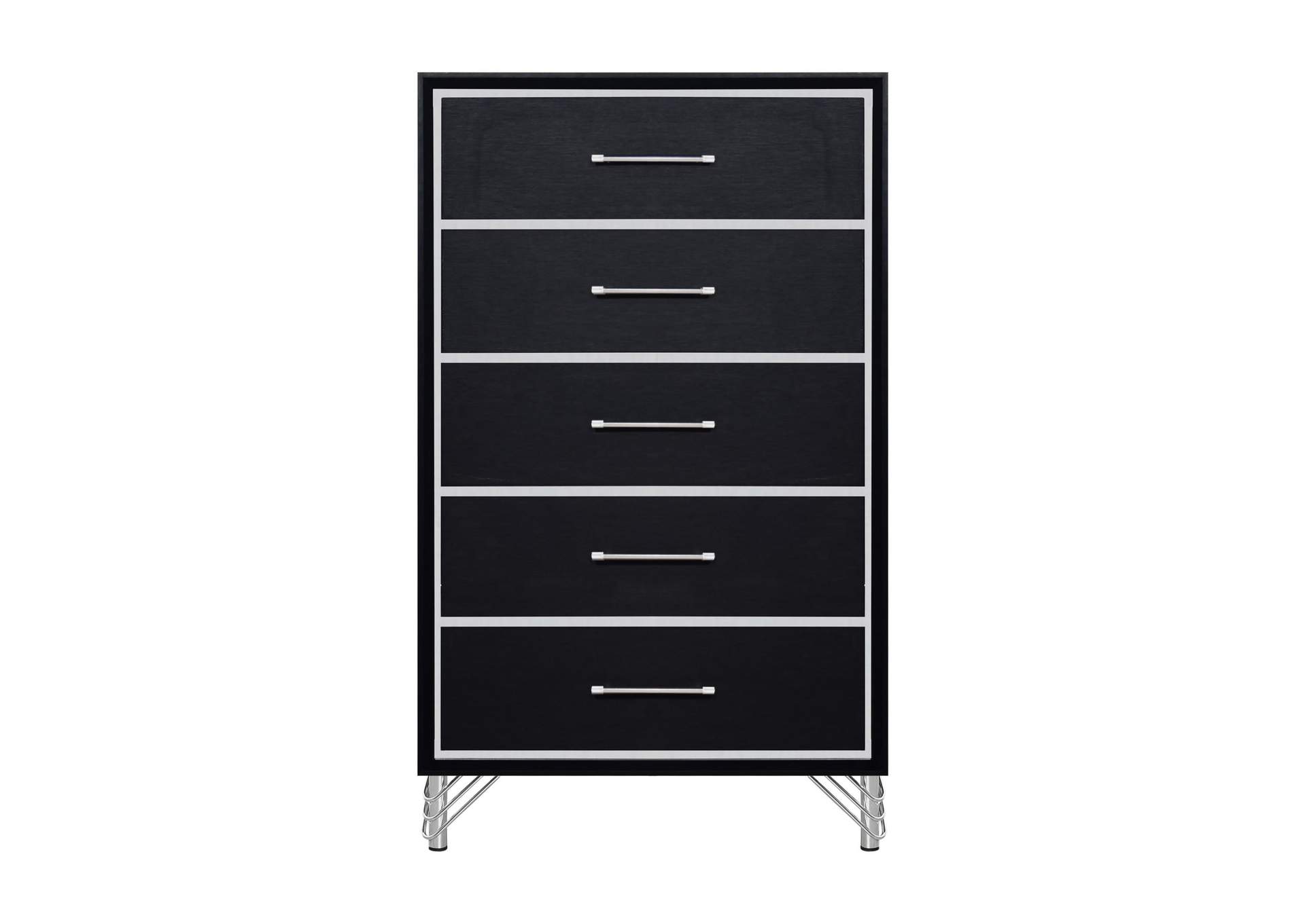 AVA 5 DRAWER CHEST - EBONY image 3