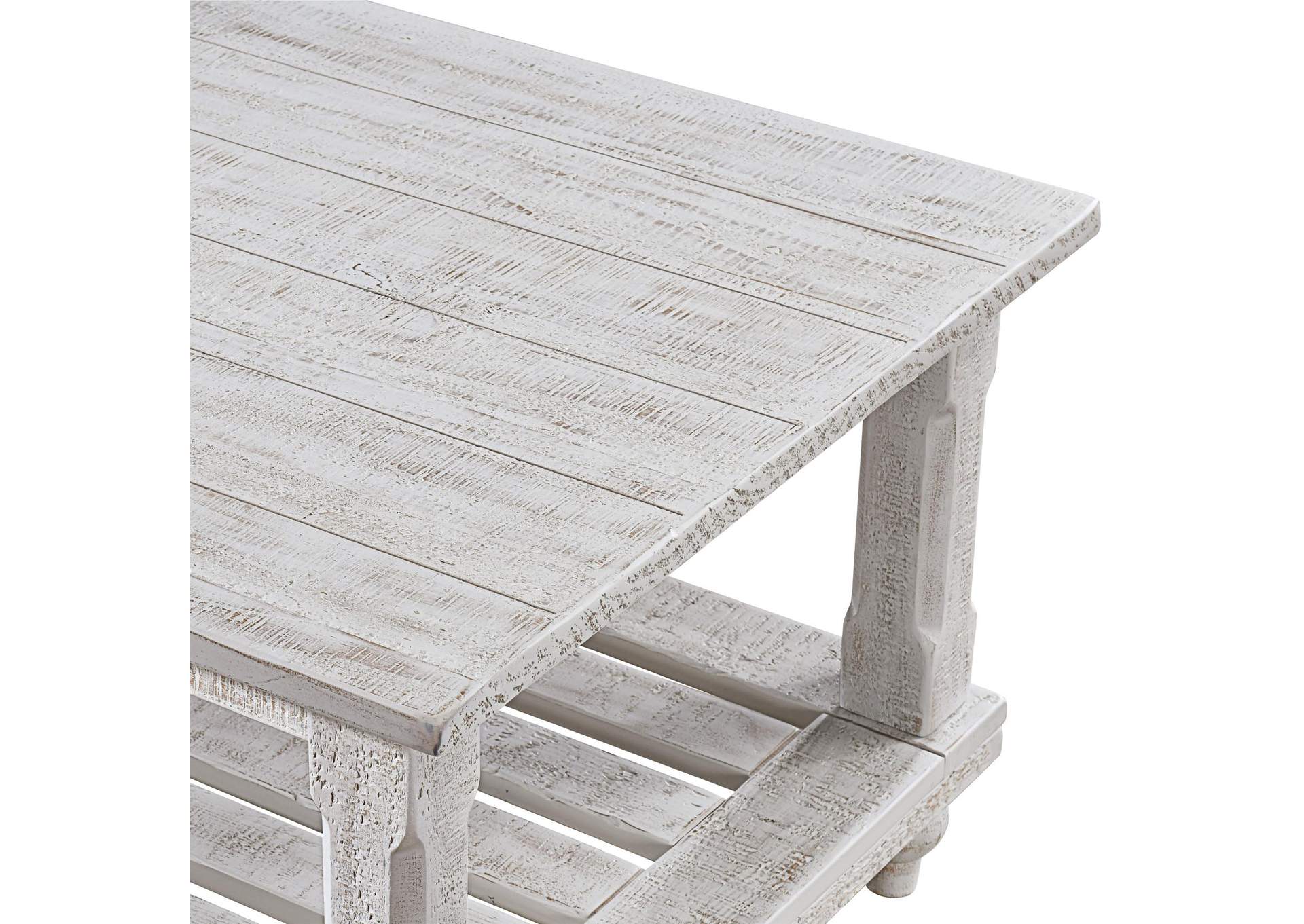 CADE 3 PIECE OCCASIONAL SET - 1 COFFEE AND 2 END TABLES - WHITE image 5