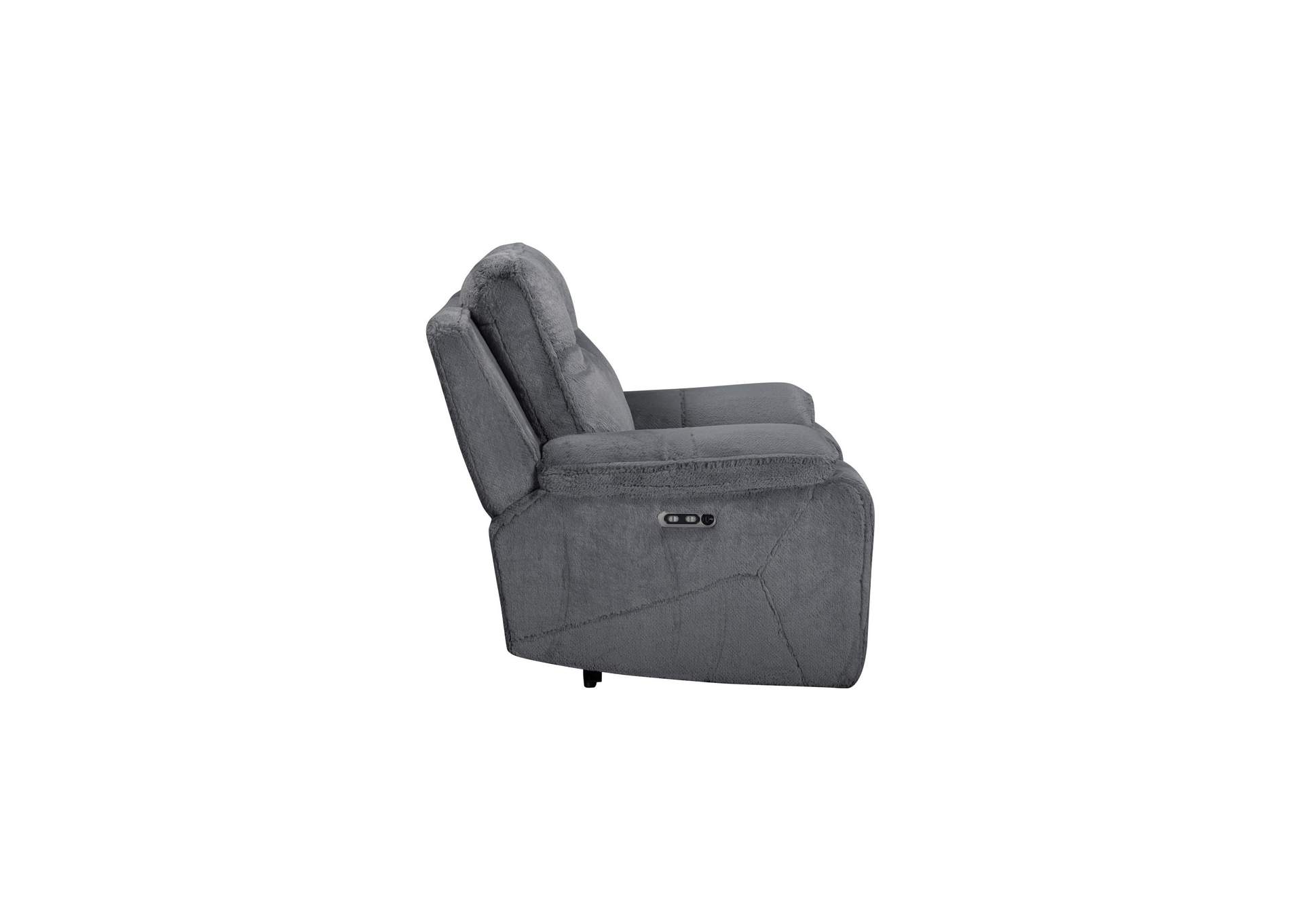 TEDDY RECLINER WITH POWER HEAD REST AND FOOT REST - GRAY image 6