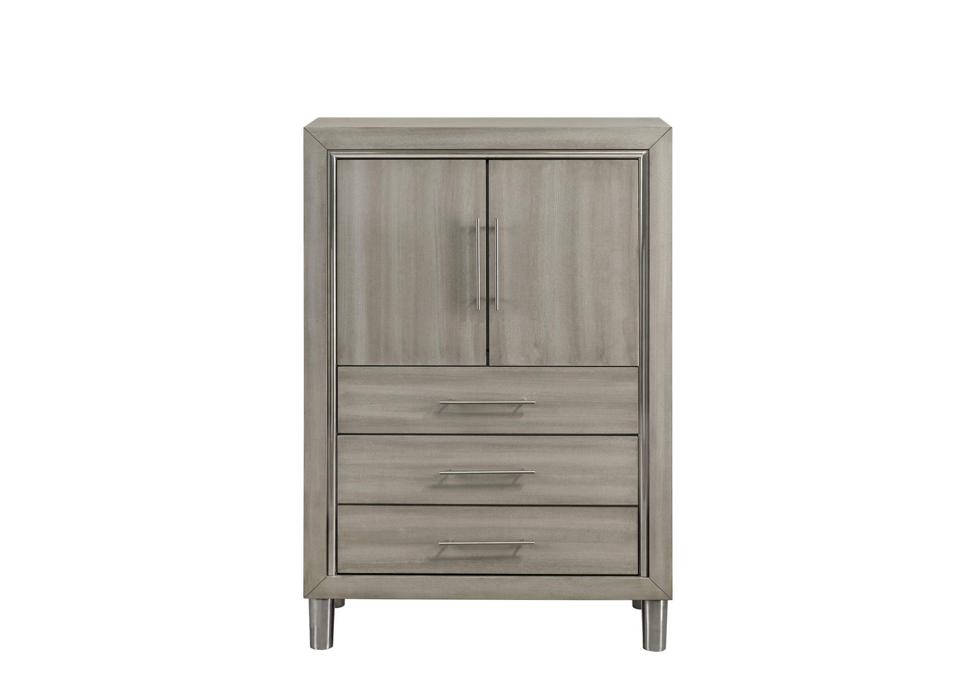 LENNOX DOOR CHEST WITH LED LIGHT - GRAY image 3