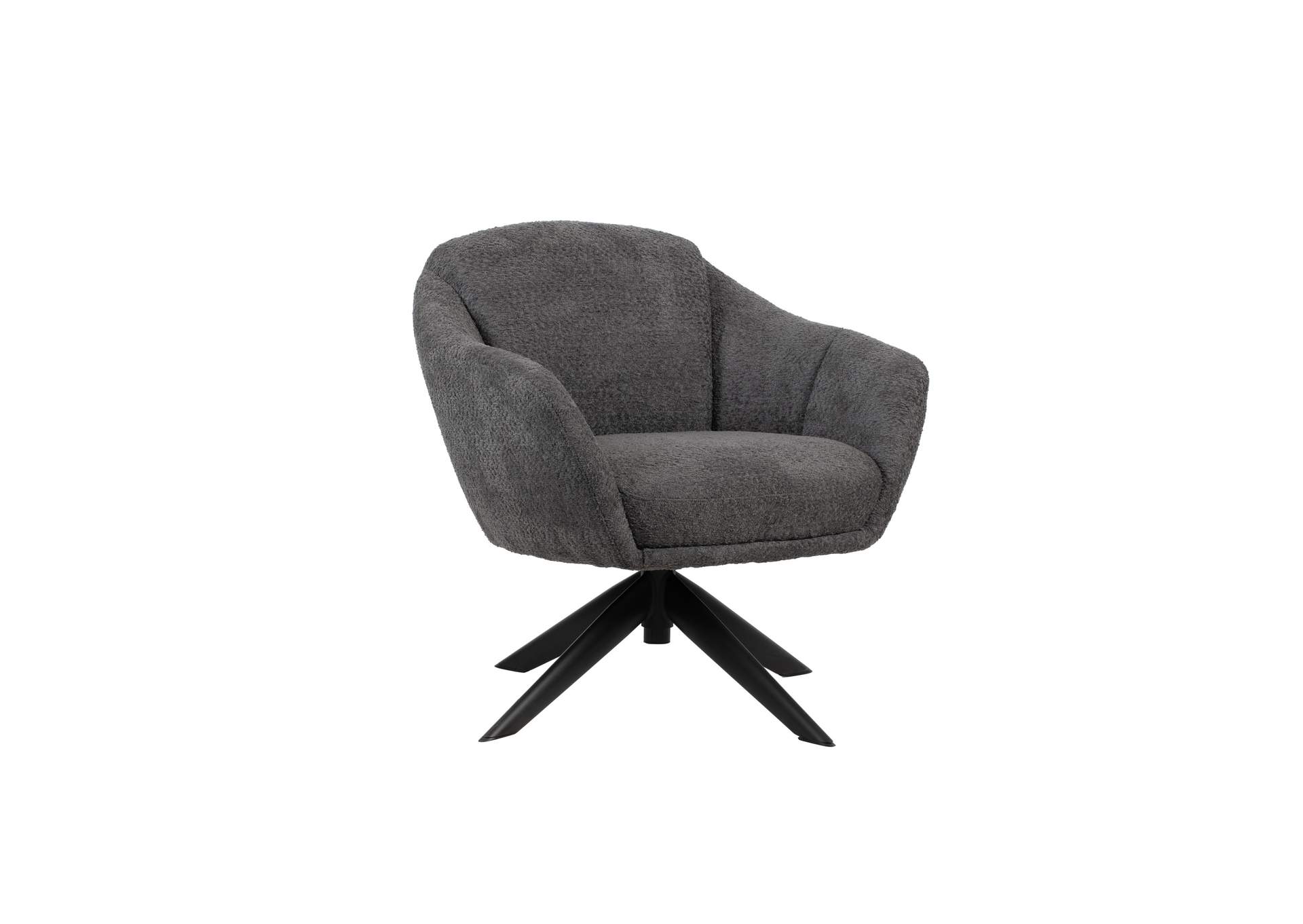 FLEMING BOUCLE SWIVEL LOUNGE CHAIR - 1 PER CARTON - GRAY image 1