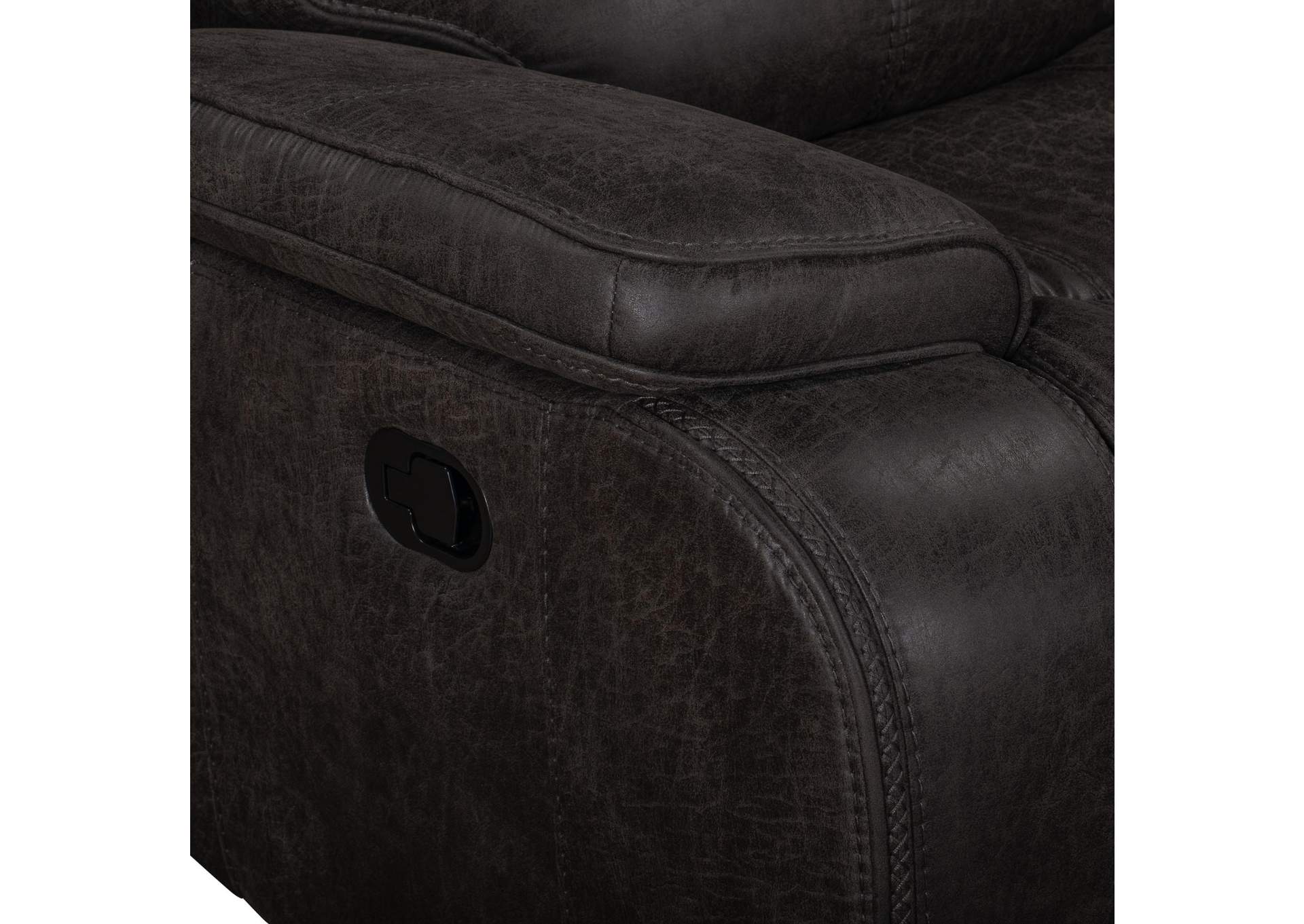 BROOKINGS CONSOLE LOVESEAT WITH DUAL RECLINERS - CHARCOAL image 8