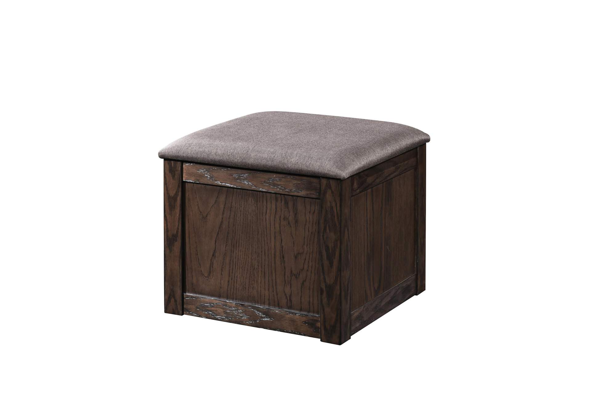 PAXTON 5 PIECE STORAGE COFFEE TABLE WITH 4 TUCK - IN OTTOMANS - DARK BRO image 7