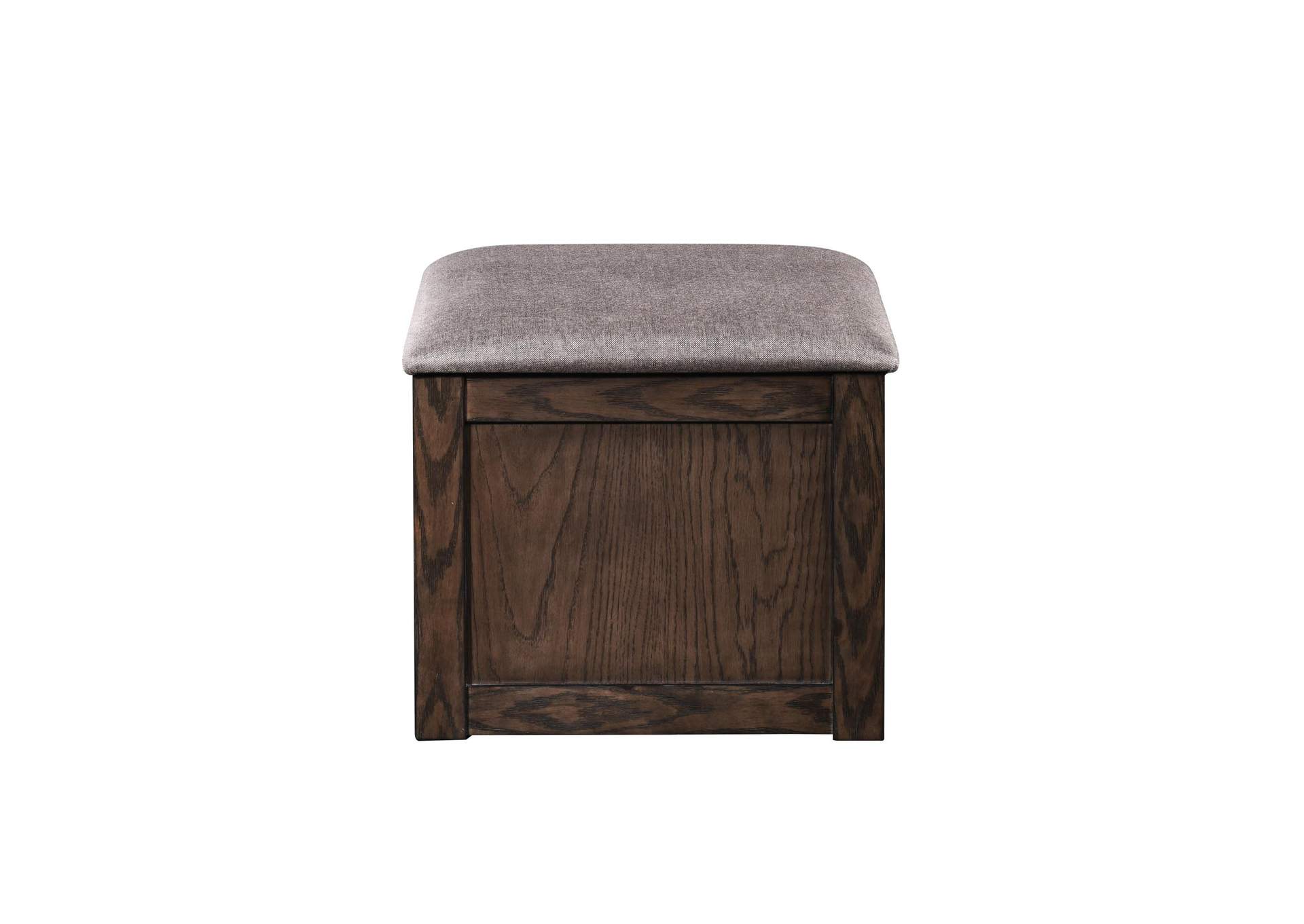 PAXTON 5 PIECE STORAGE COFFEE TABLE WITH 4 TUCK - IN OTTOMANS - DARK BRO image 8