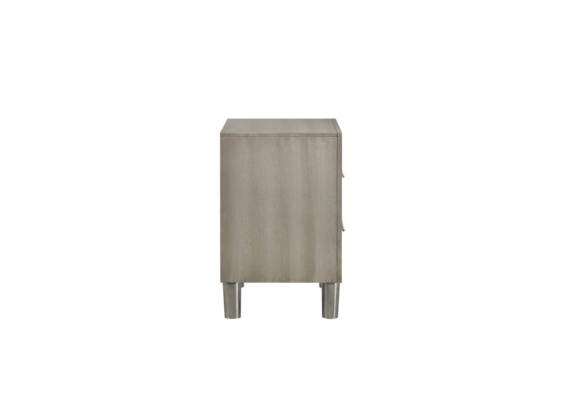 LENNOX 2 DRAWER NIGHTSTAND - GRAY image 5