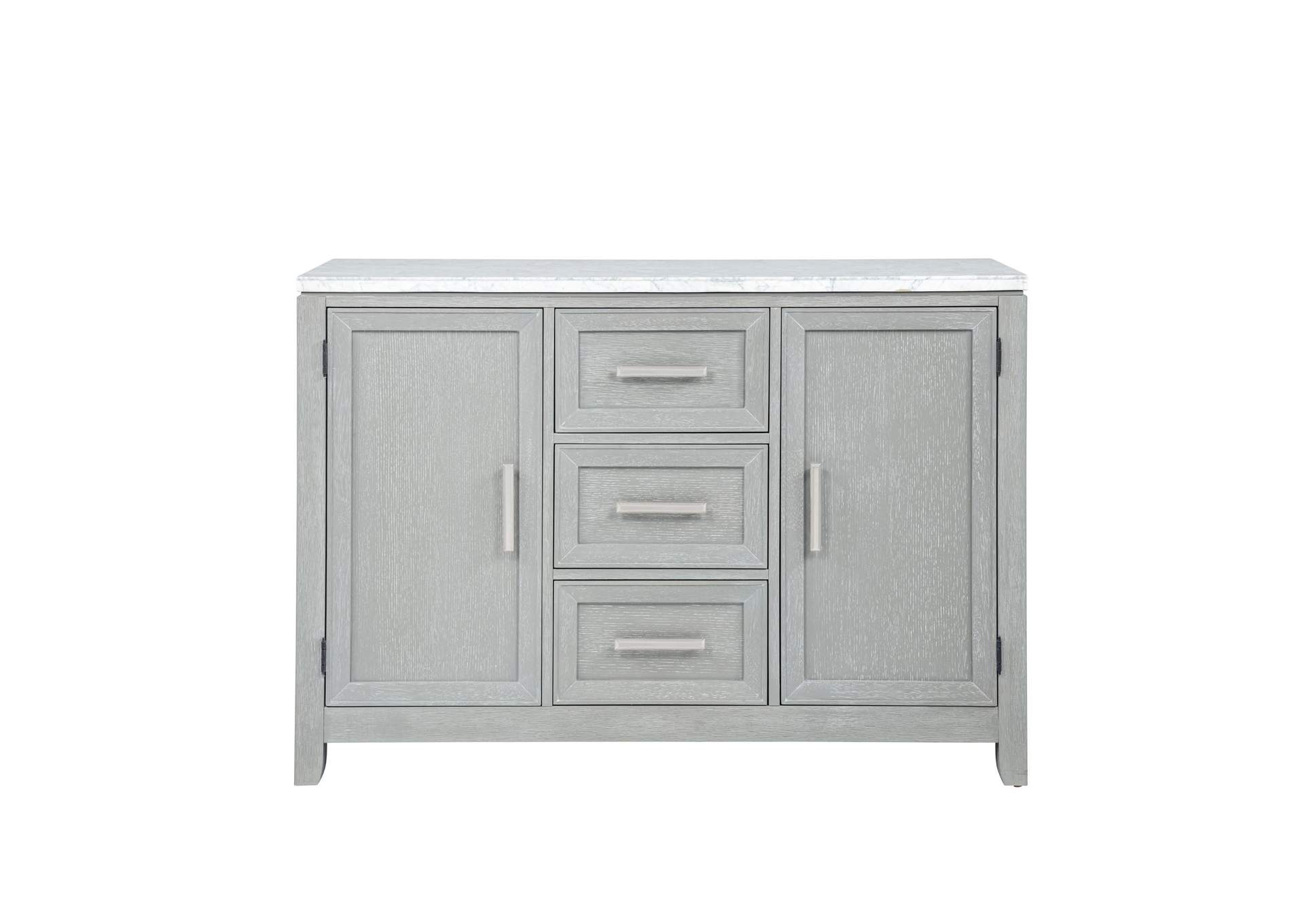 FIONA MARBLE TOP DINING BUFFET - SERVER - MIST GRAY image 3