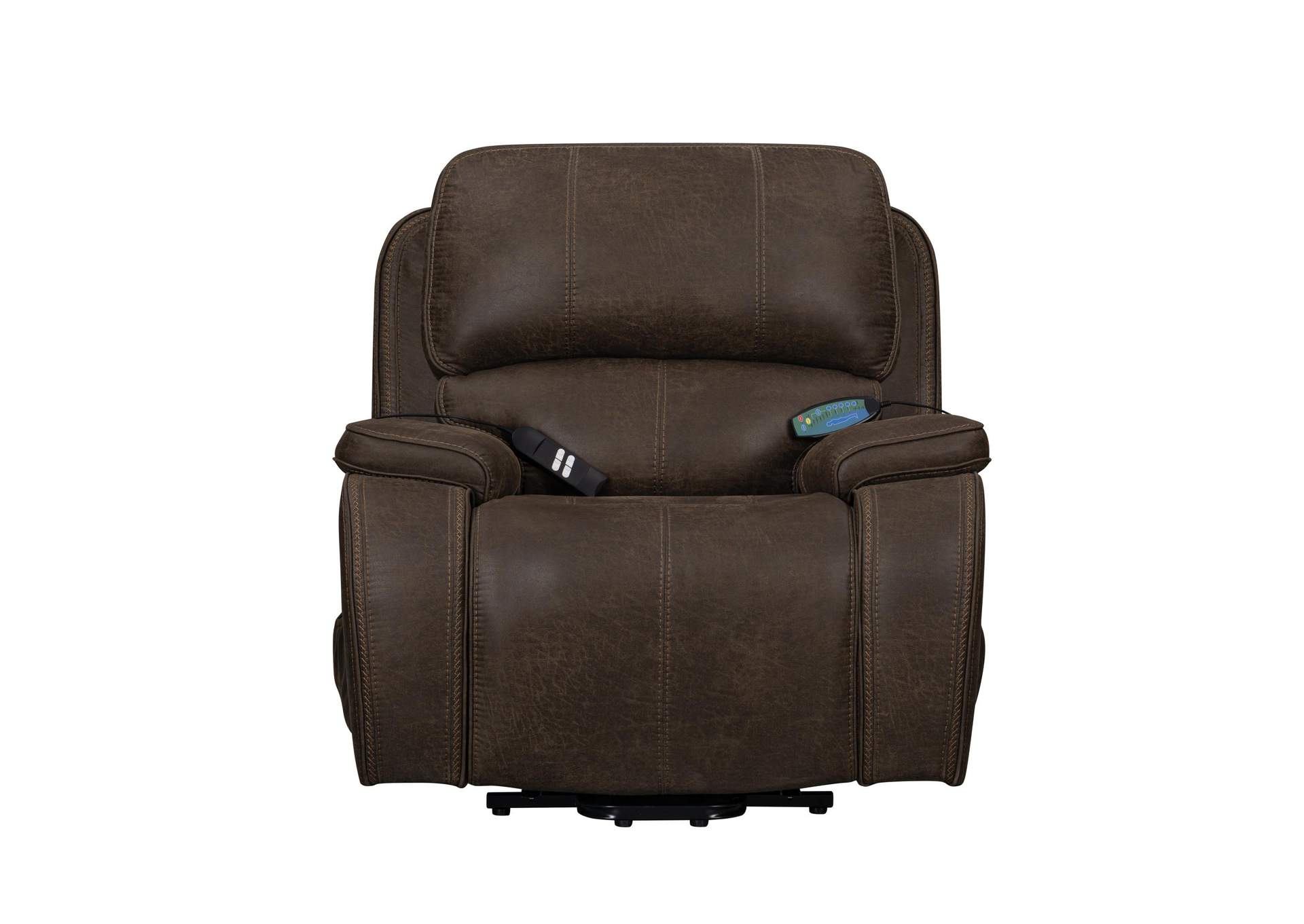BROOKINGS POWER LIFT RECLINER WITH HEAT AND MASSAGE - BROWN image 3