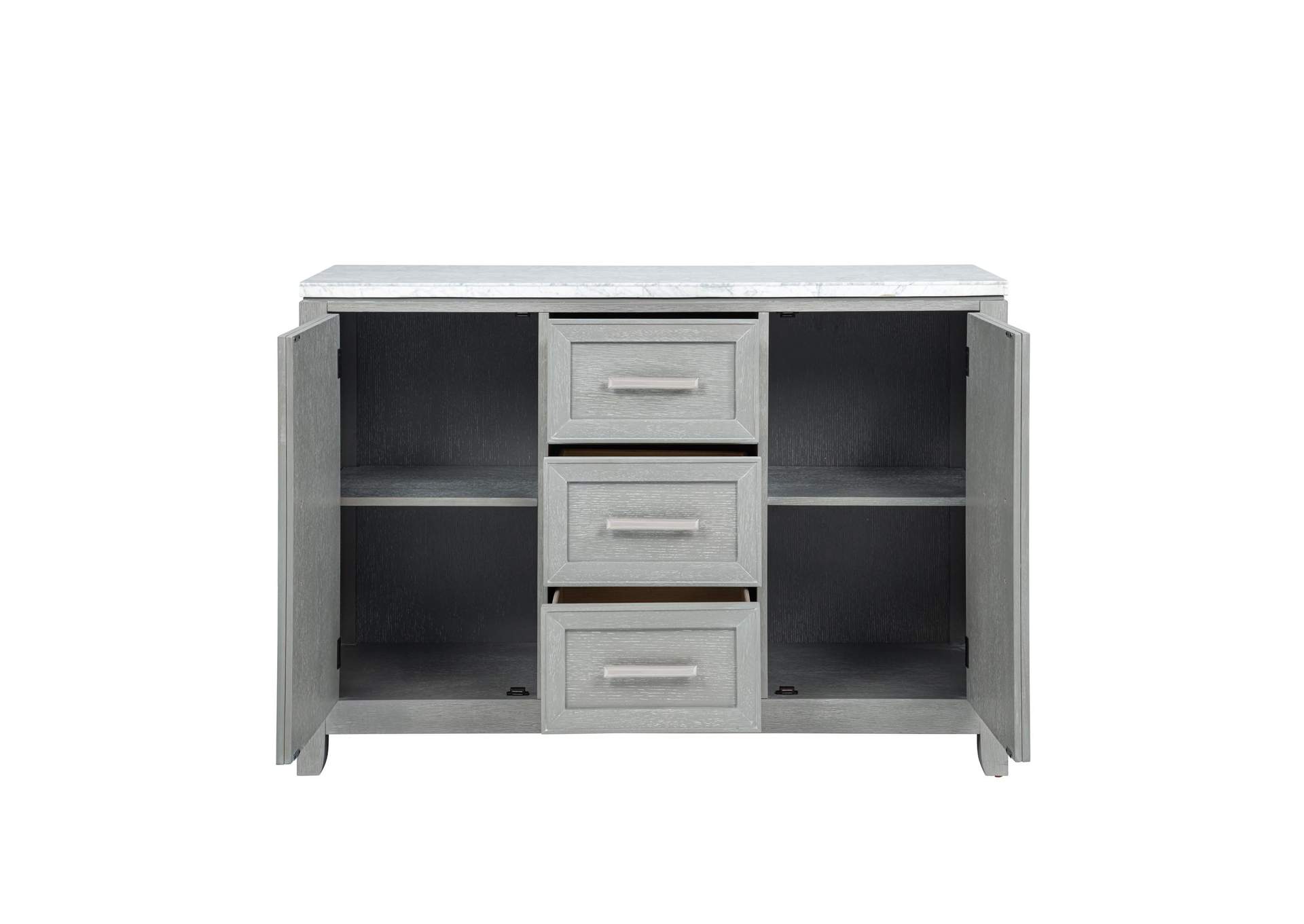 FIONA MARBLE TOP DINING BUFFET - SERVER - MIST GRAY image 4