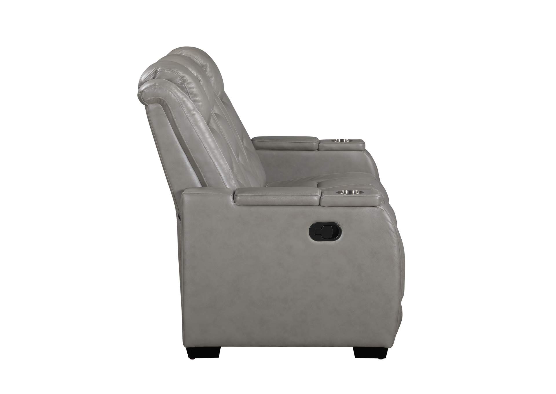 BRECKENRIDGE II SOFA WITH DUAL RECLINER - LIGHT - GRAY