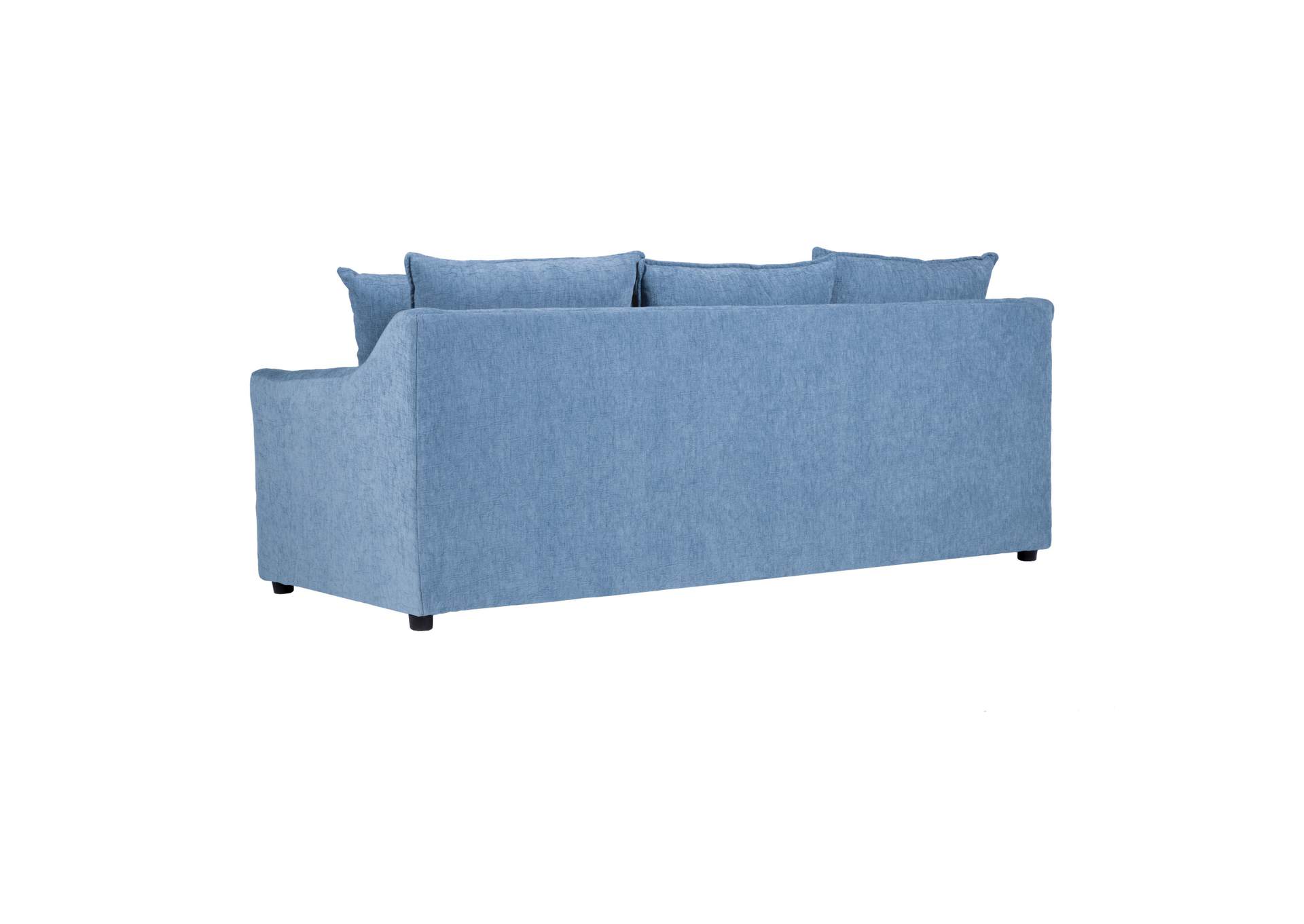 Sylvie Sofa With 4 Accent Pillows - Slate Blue