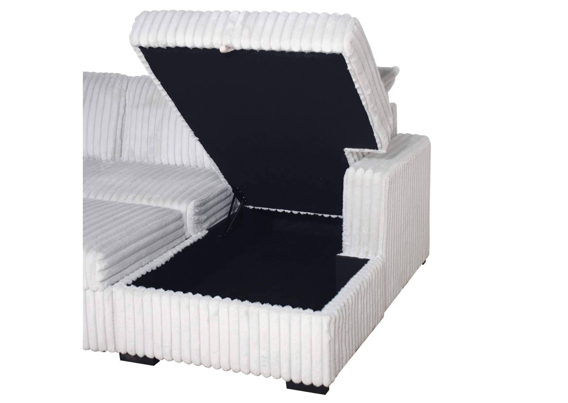 BLISS RIGHT ARM FACING STORAGE CHAISE - MIST GRAY image 3