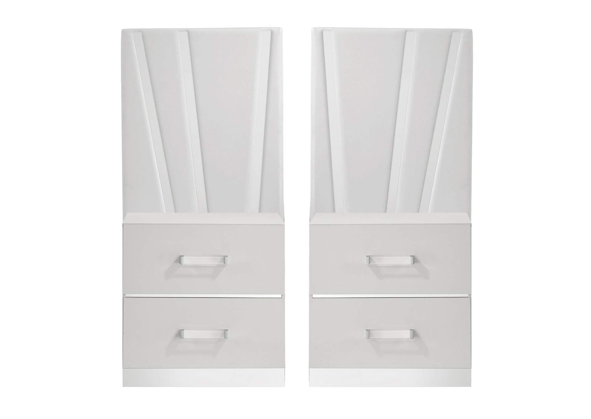 EUROPA NIGHTSTAND PANELS, SET OF 2 - WHITE image 1