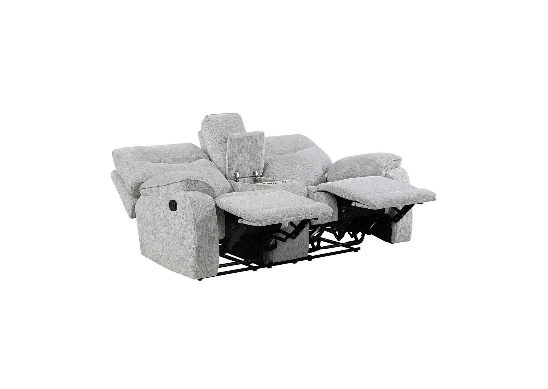 CHABLIS RECLINING CONSOLE LOVESEAT - MIST GRAY image 4