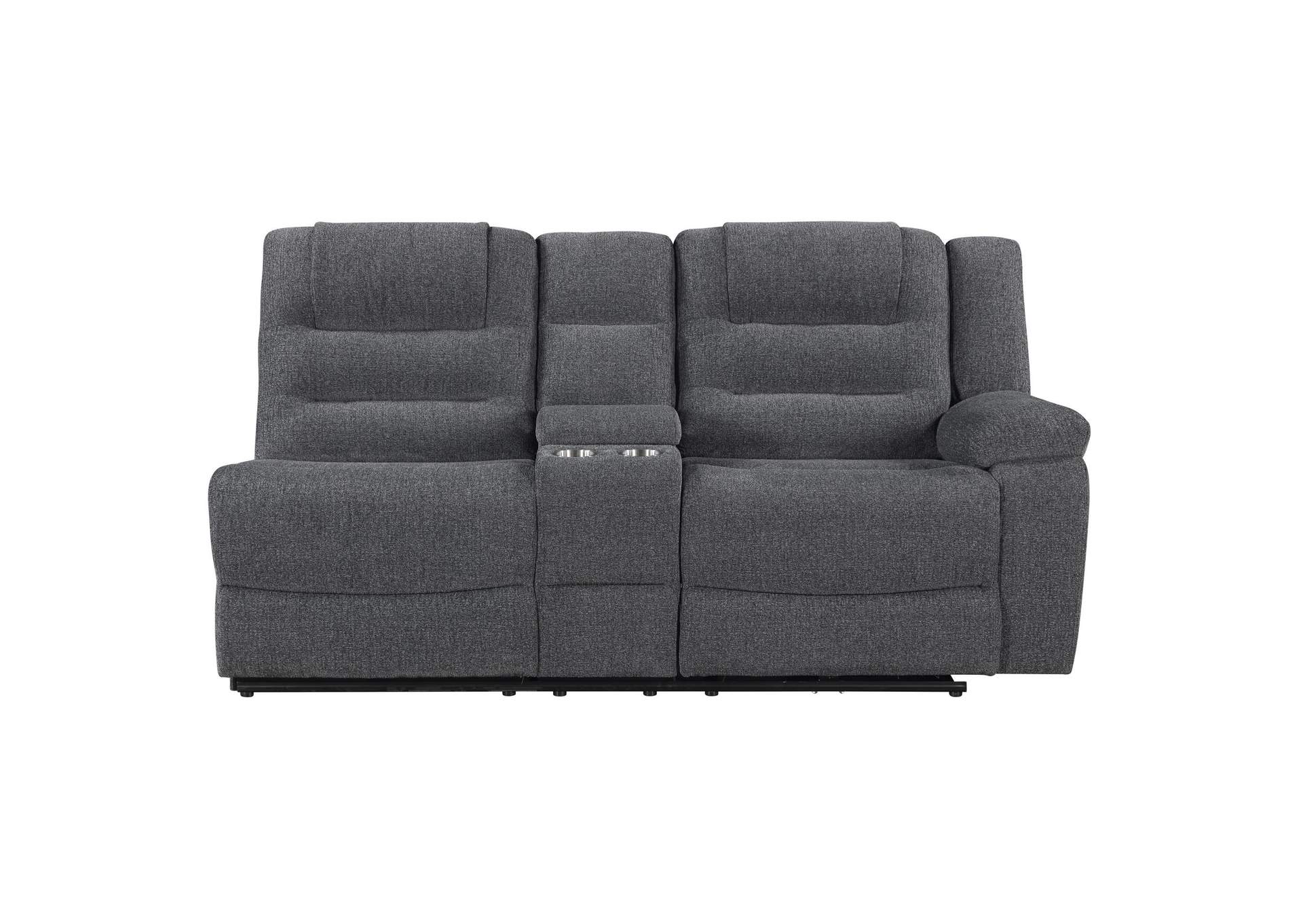 REDONDO RIGHT ARM FACING CONSOLE LOVESEAT WITH 1 RECLINER POWER FOOT REST - DARK - GRAY image 3