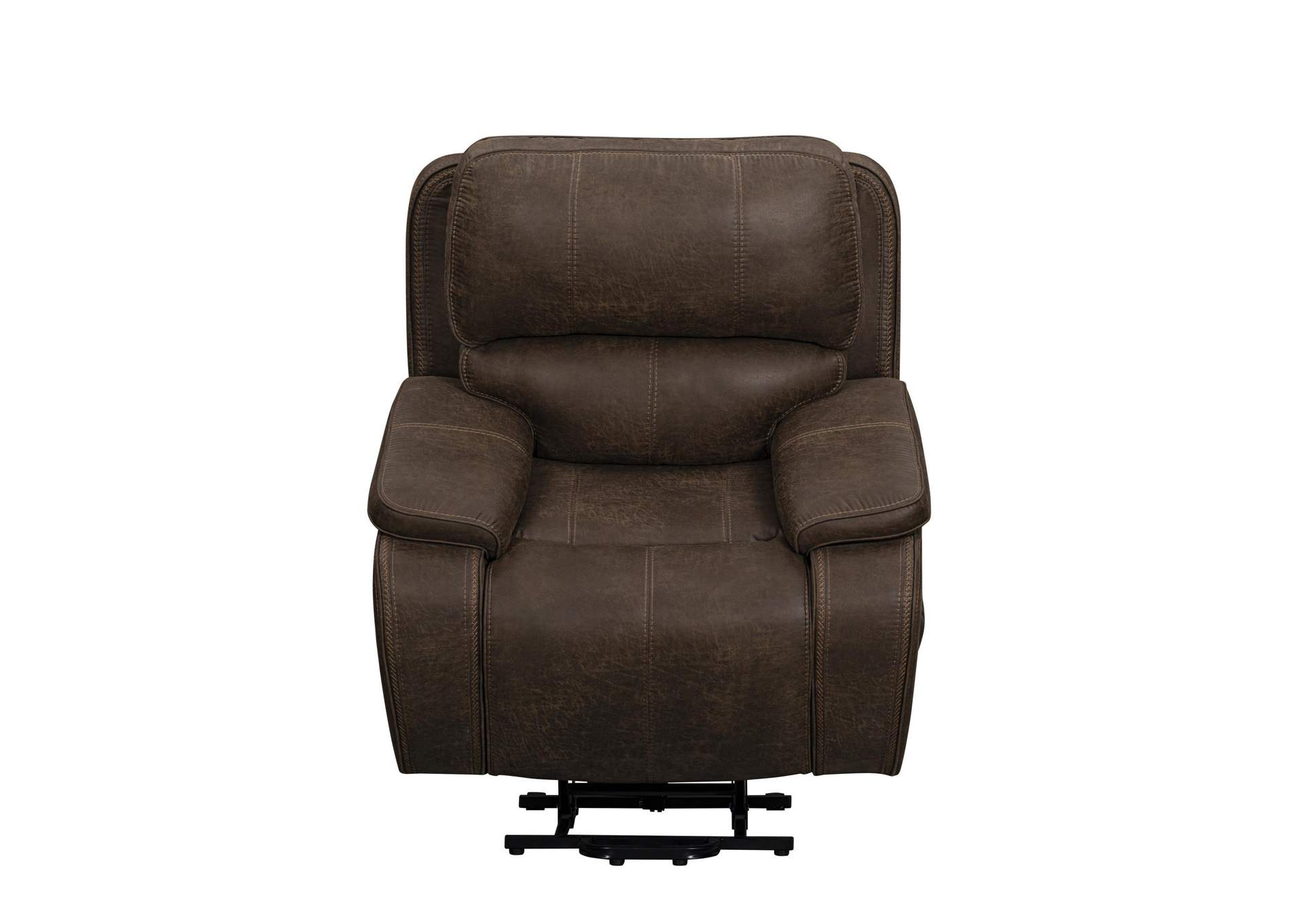 BROOKINGS POWER LIFT RECLINER WITH HEAT AND MASSAGE - BROWN image 8