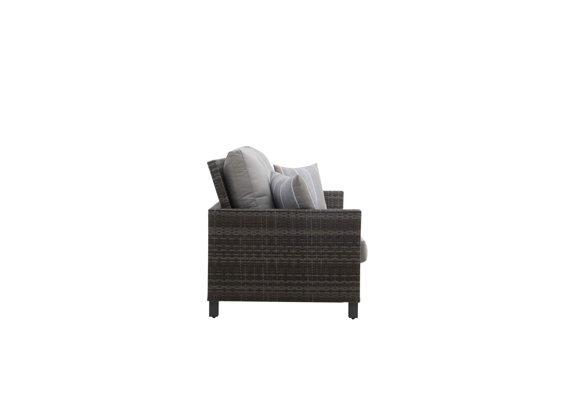 BUNGALOW PATIO SOFA WITH 2 ACCENT PILLOWS
