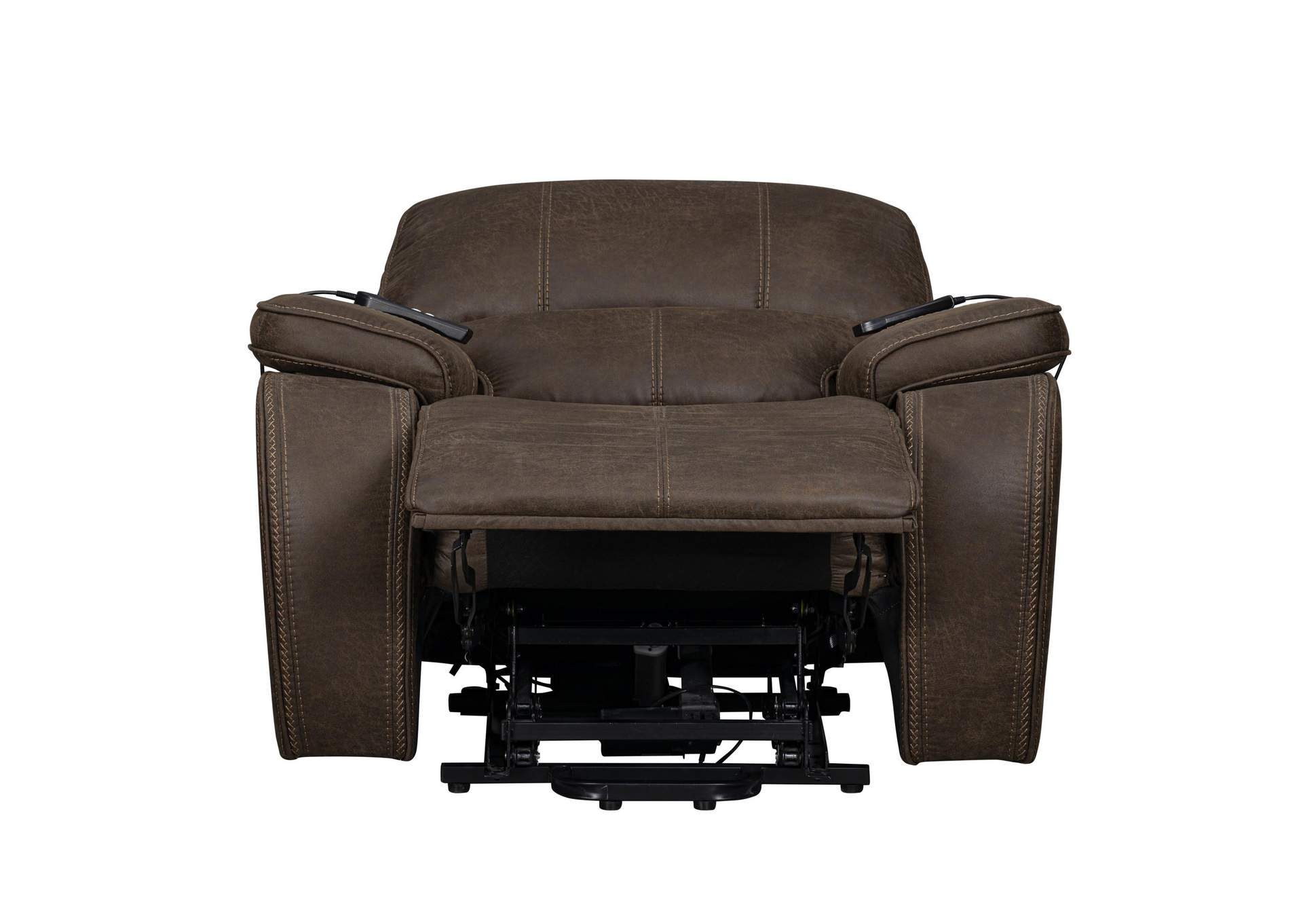 BROOKINGS POWER LIFT RECLINER WITH HEAT AND MASSAGE - BROWN image 5