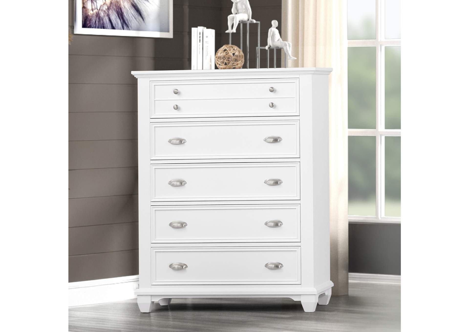 JAMESTOWN CHEST - WHITE