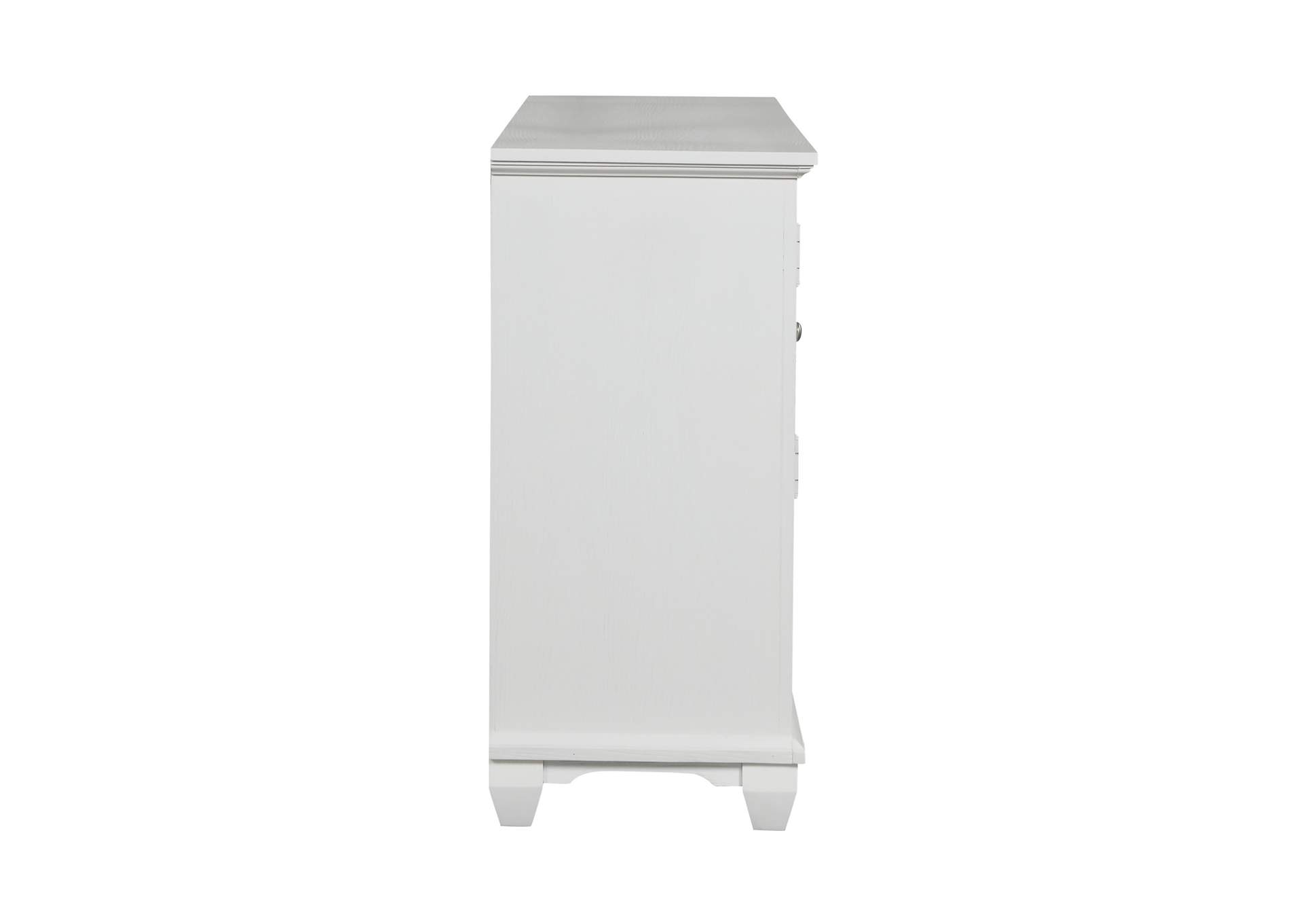 JAMESTOWN - 2 PIECE DRESSER AND MIRROR SET - WHITE