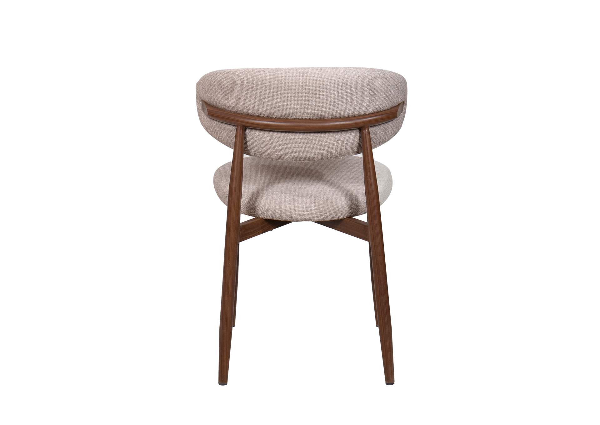 ROYCE SIDE CHAIR WITH METAL FRAME - TOAST - 2 PER CARTON - WALNUT