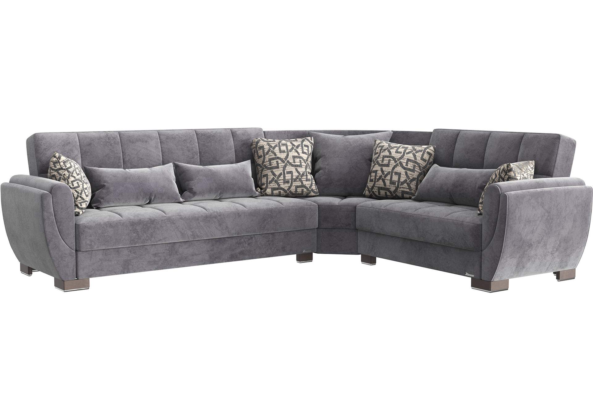 Armada Air Sectional S+L+W - #101 Microfiber Gray image 1