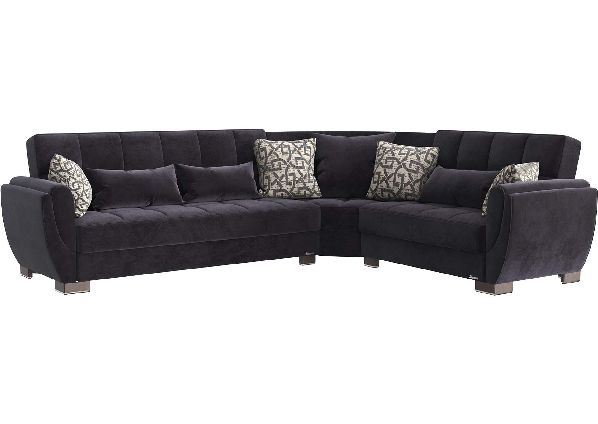 Armada Air Sectional S+L+W - #103 Microfiber Black image 1