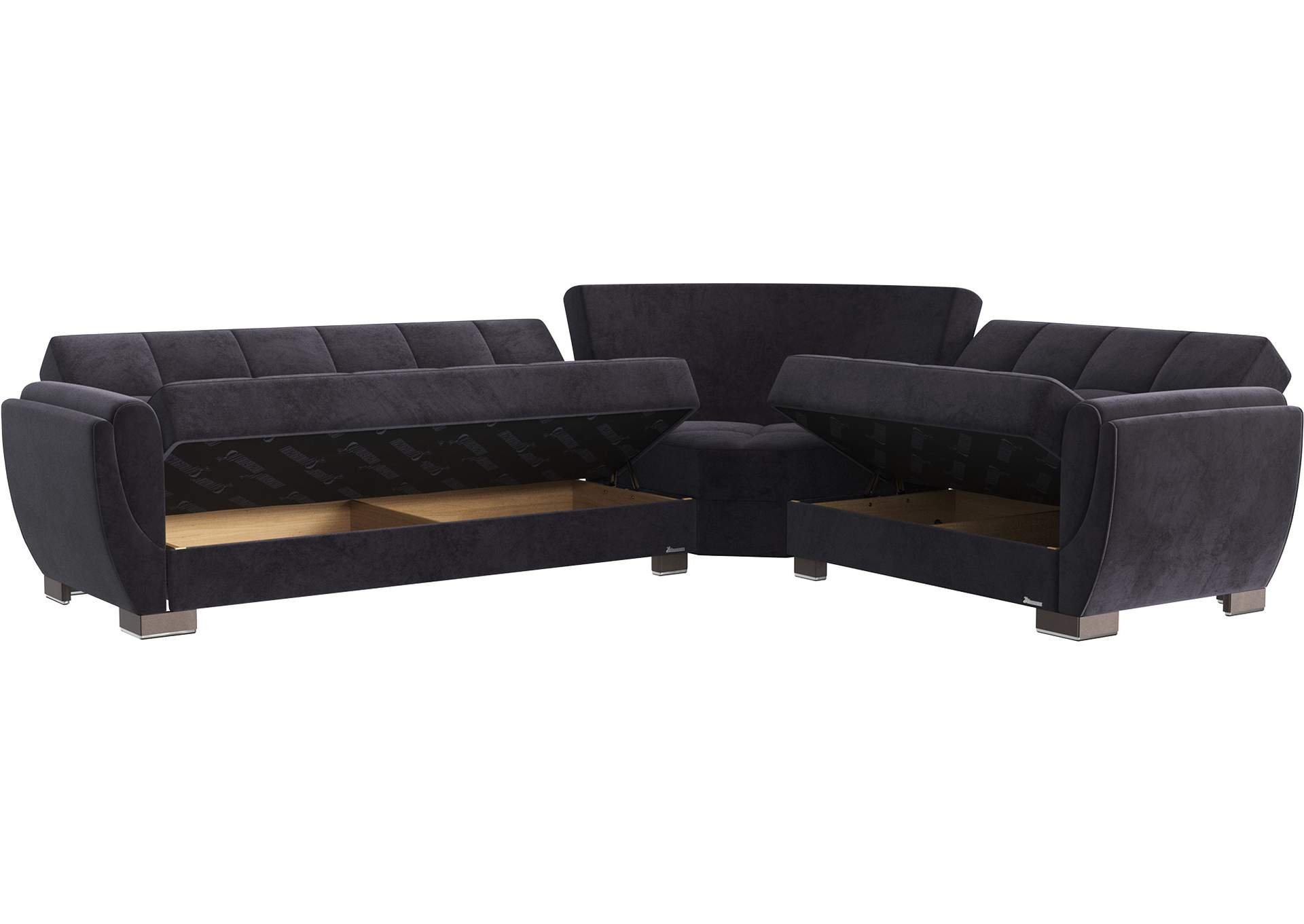 Armada Air Sectional S+L+W - #103 Microfiber Black image 3