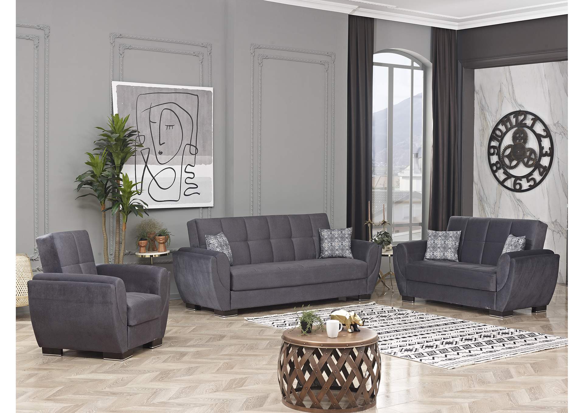 Air Armada Loveseat - #101 Microfiber Gray image 6