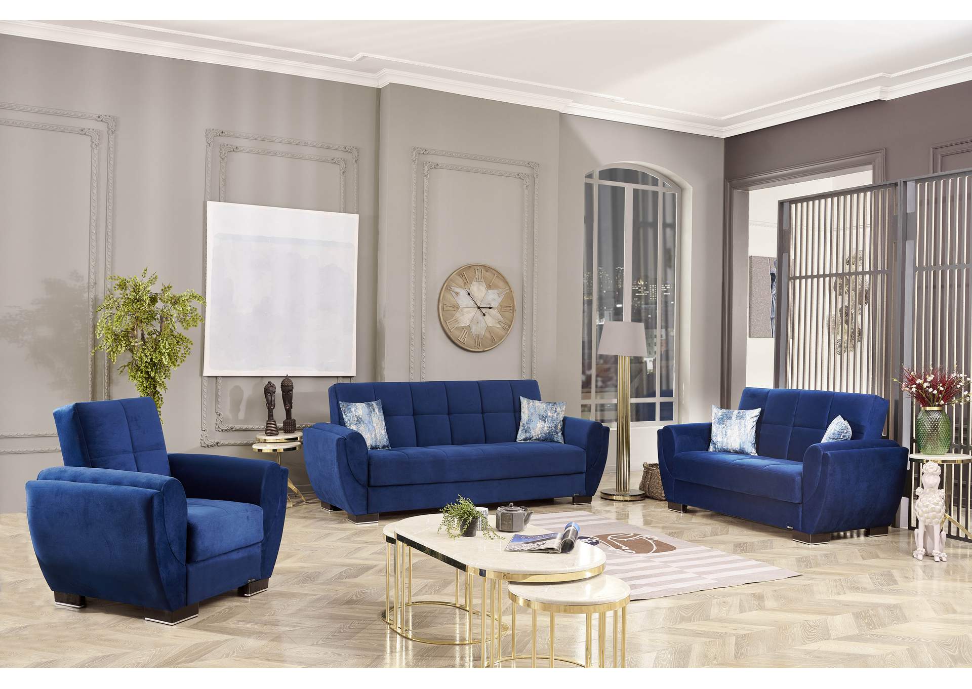 Air Armada Loveseat - #104 Microfiber Blue image 5