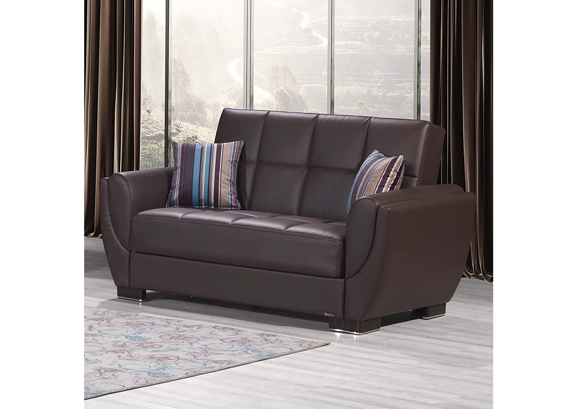 Air Armada Loveseat - #116 Brown Pu image 1