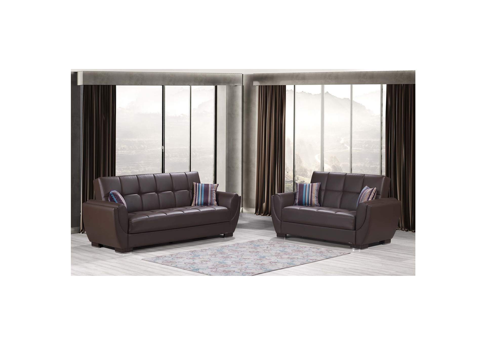 Air Armada Loveseat - #116 Brown Pu image 3