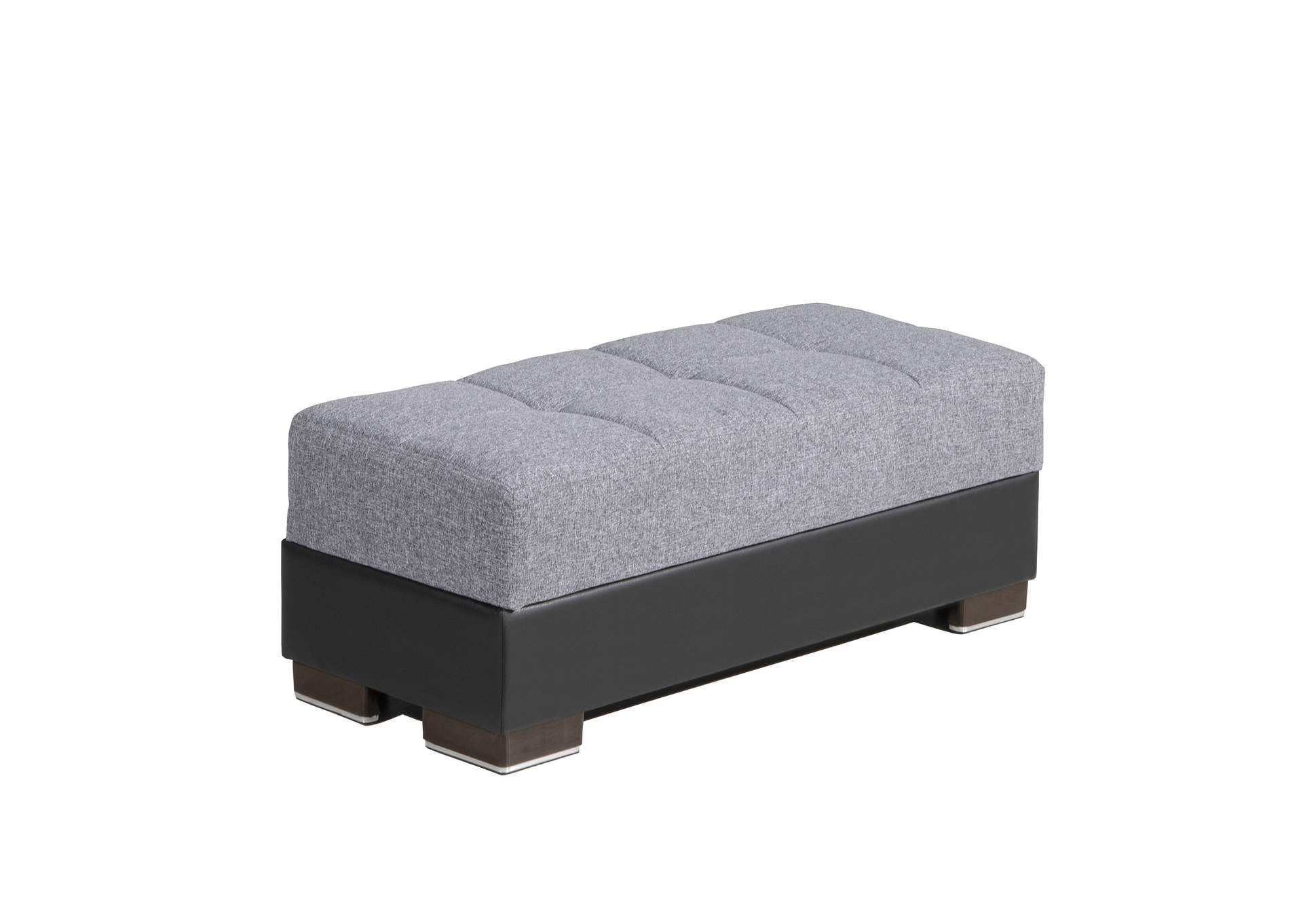 Armada Air Lounge Sectional Ottoman - #105 Gray - Black image 1