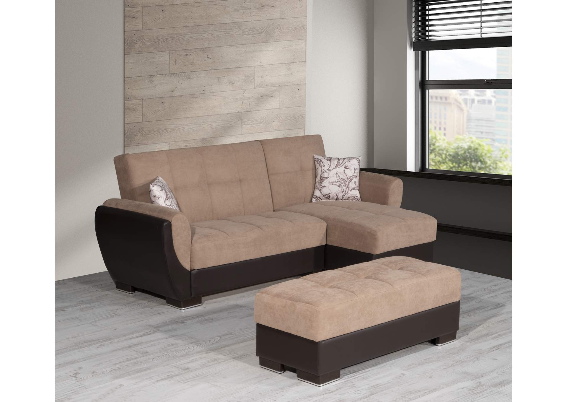 Armada Air Lounge Sectional Ottoman - #109 Tan - Brown image 1