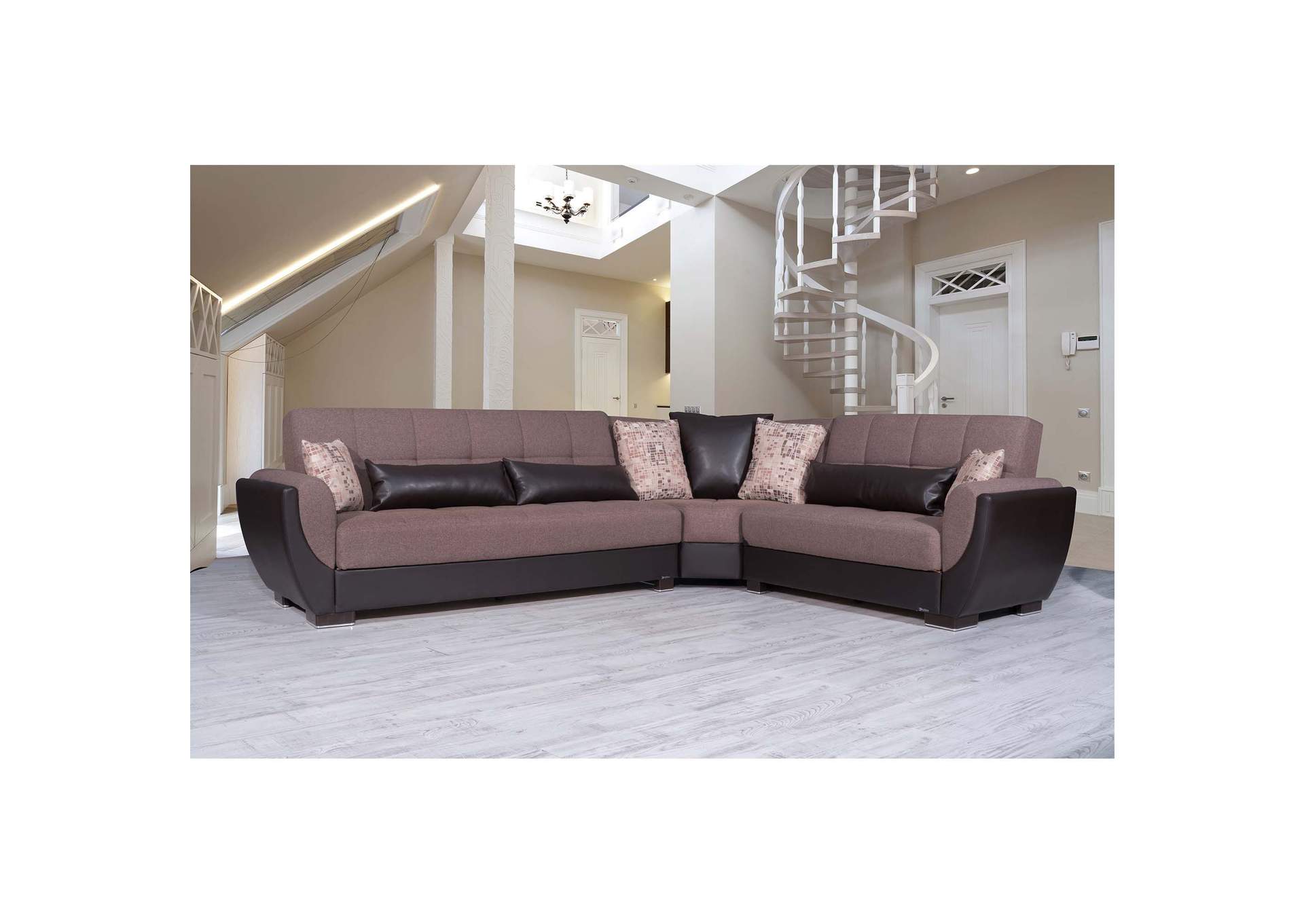 Armada Air Sectional S+L+W - #114 Brown - Brown - - 05 - 181